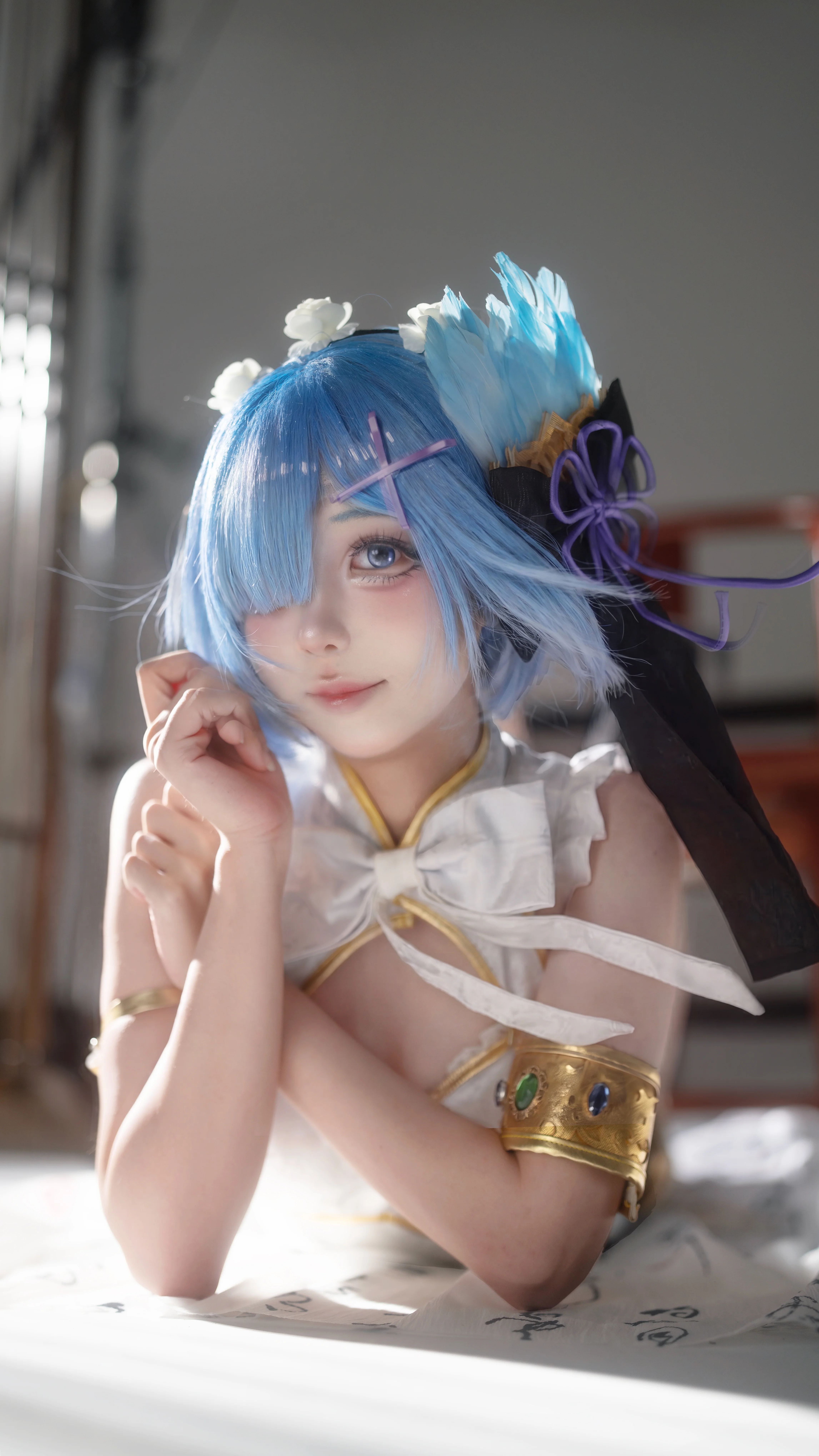【蕾姆cos】Re:从零开始的异世界生活，国风旗袍的优雅呈现 - 第 1 张