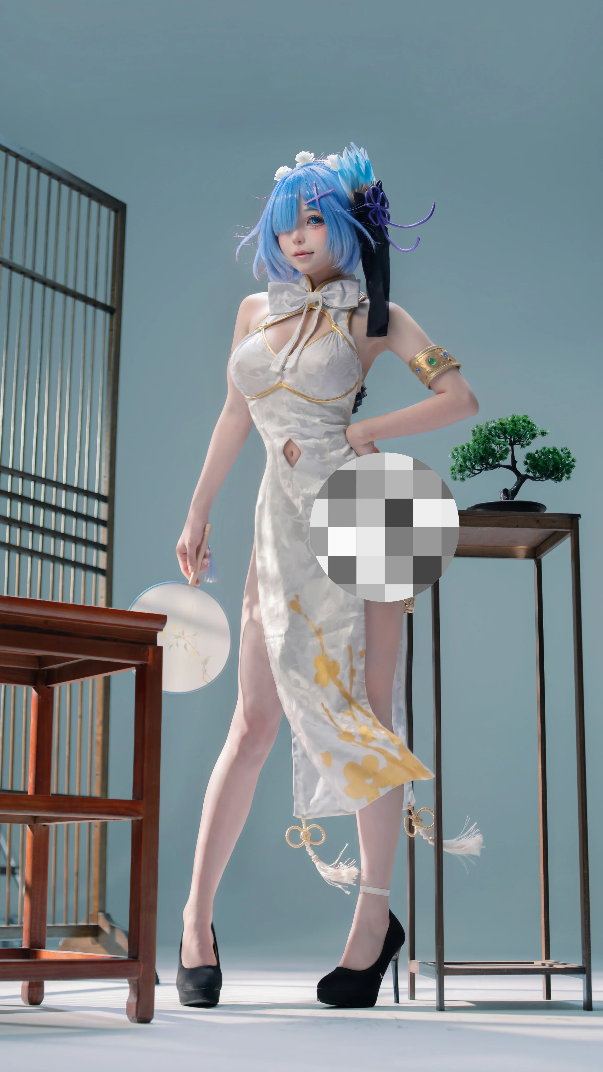 【蕾姆cos】Re:从零开始的异世界生活，国风旗袍的优雅呈现