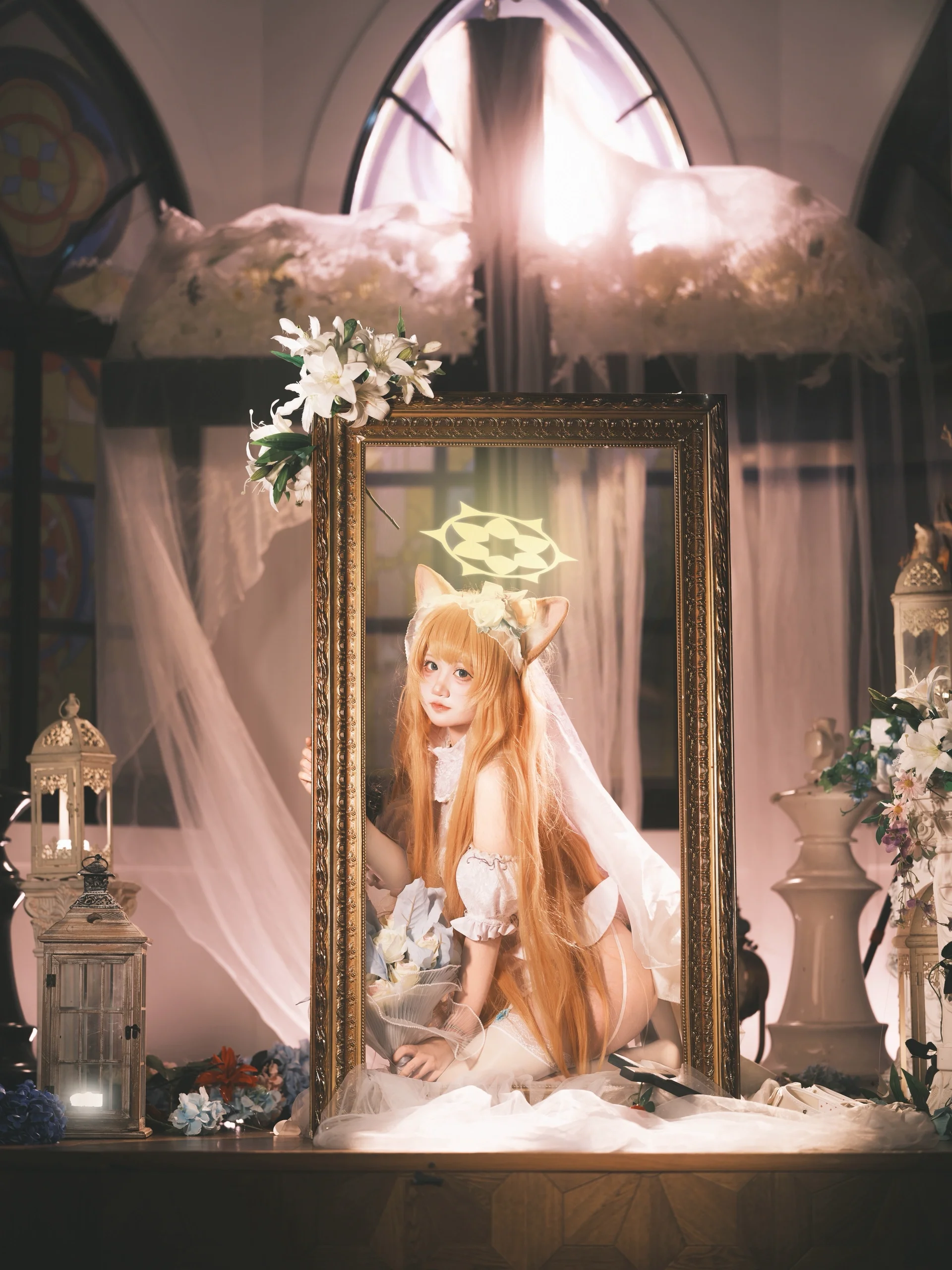 【伊落玛丽cos】蔚蓝档案纯白誓约，画框里的少女 - 第 2 张