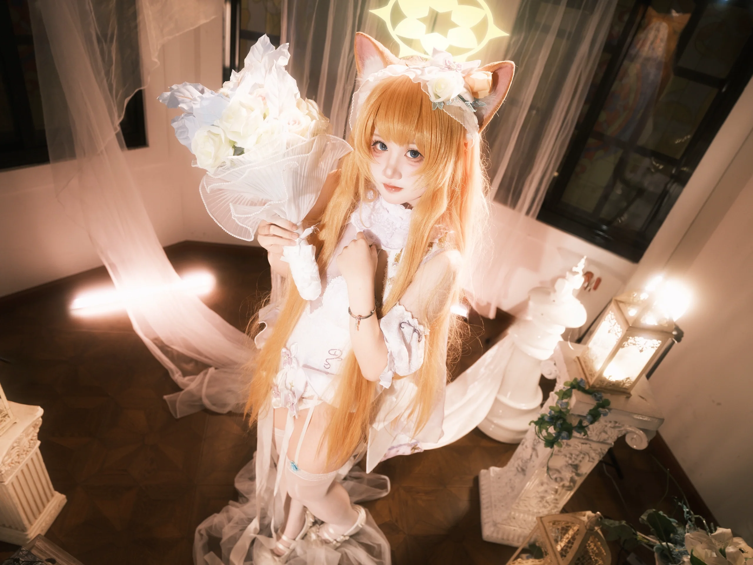 【伊落玛丽cos】蔚蓝档案纯白誓约，画框里的少女 - 第 4 张
