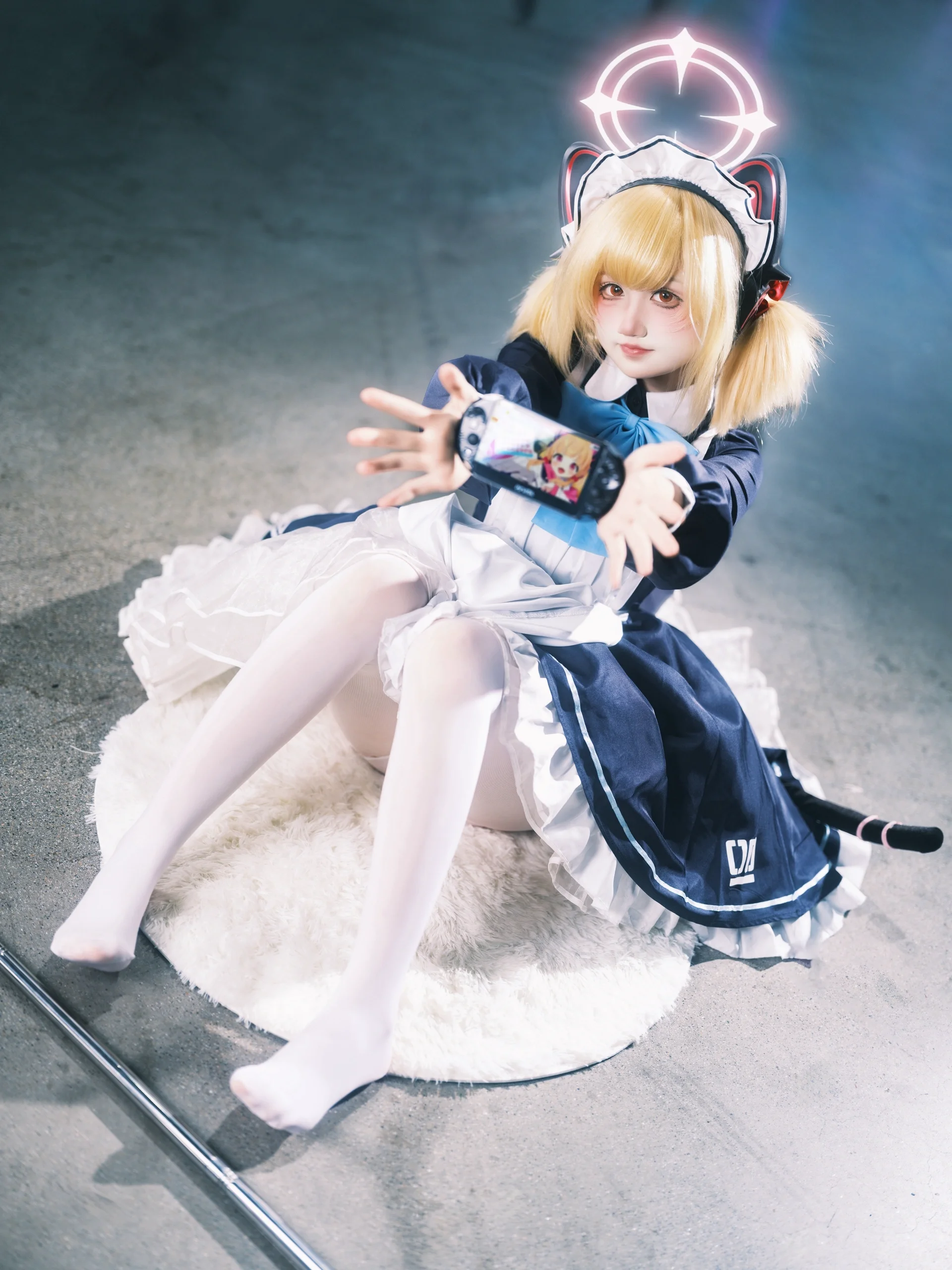 【才羽モモイ コスプレ】ブルーアーカイブ2周年、上海イベントで輝く猫耳メイドの瞬間 - 1 枚目