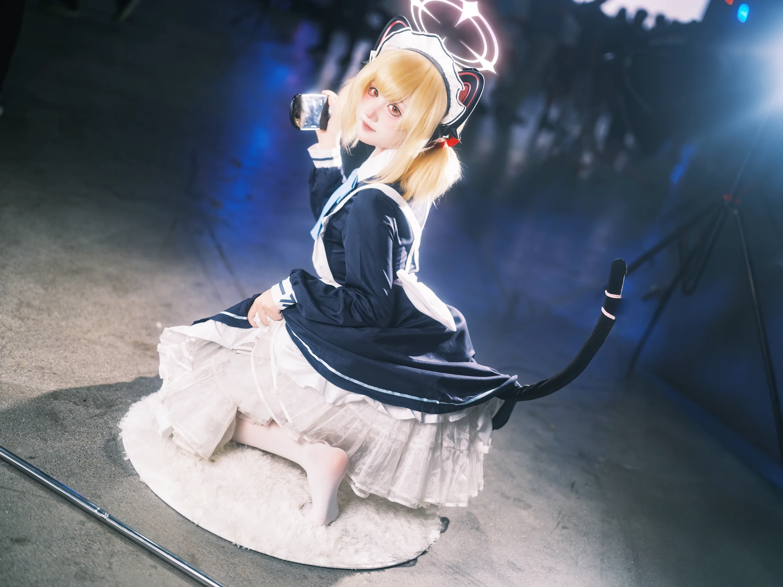 【才羽モモイ コスプレ】ブルーアーカイブ2周年、上海イベントで輝く猫耳メイドの瞬間 - 4 枚目