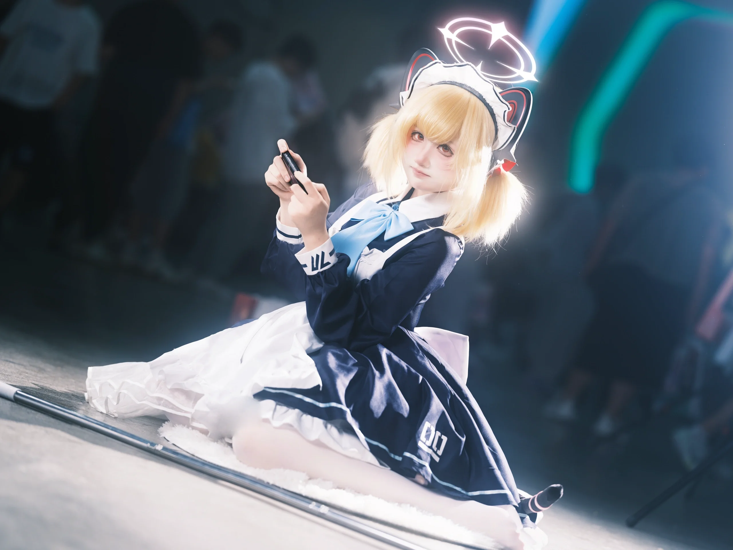 【才羽モモイ コスプレ】ブルーアーカイブ2周年、上海イベントで輝く猫耳メイドの瞬間 - 6 枚目