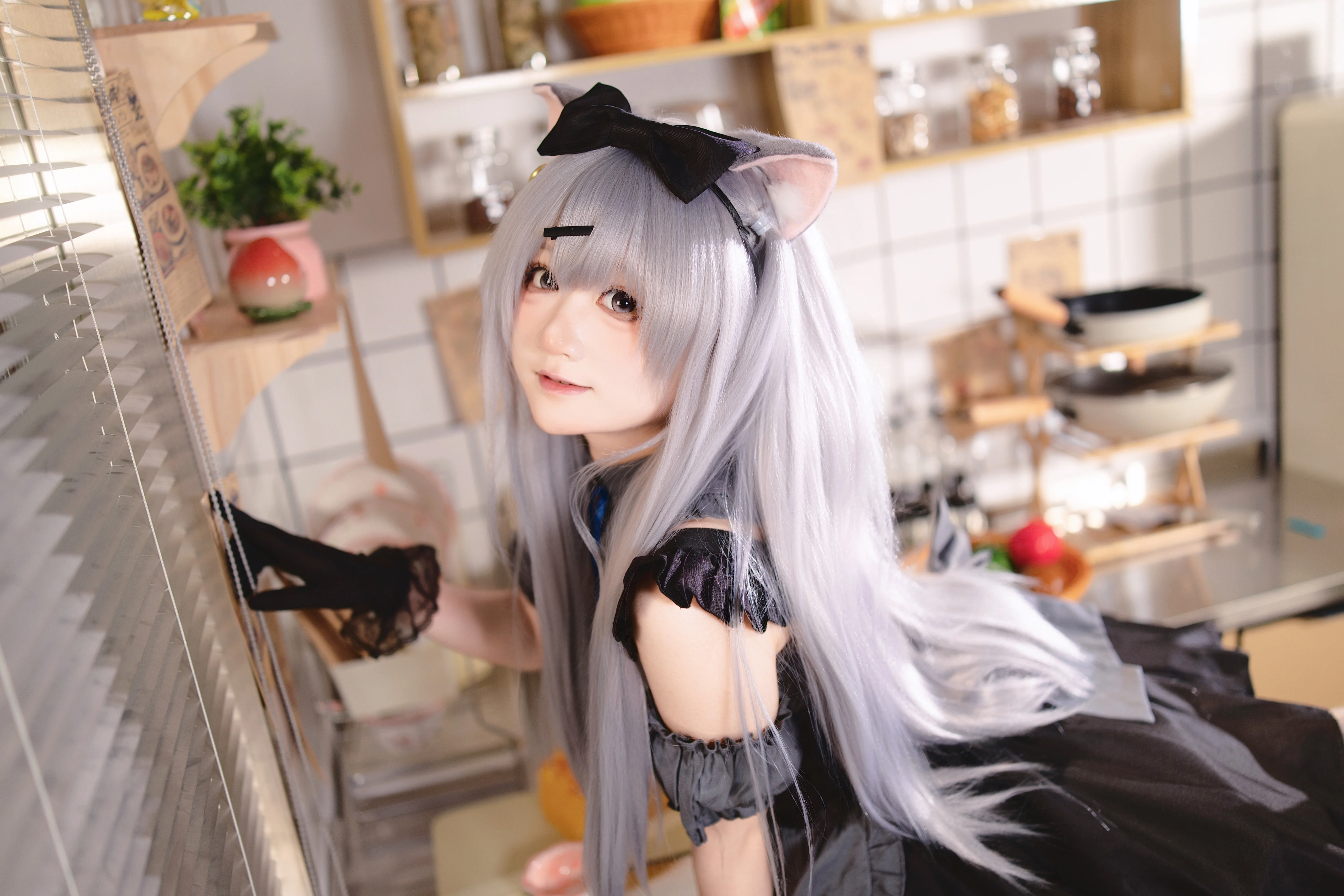 【雪村千绘莉cos】在巧克甜恋的厨房里捕捉日常光影与萌系瞬间 - 第 3 张