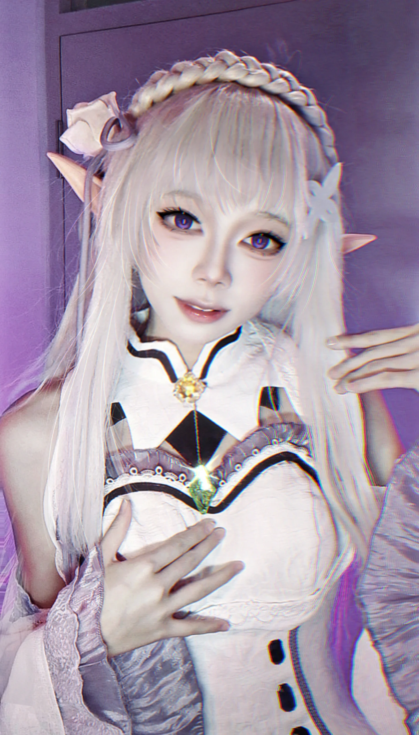 【爱蜜莉雅cos】从零开始的异世界生活，银发精灵的温柔瞬间 - 第 1 张