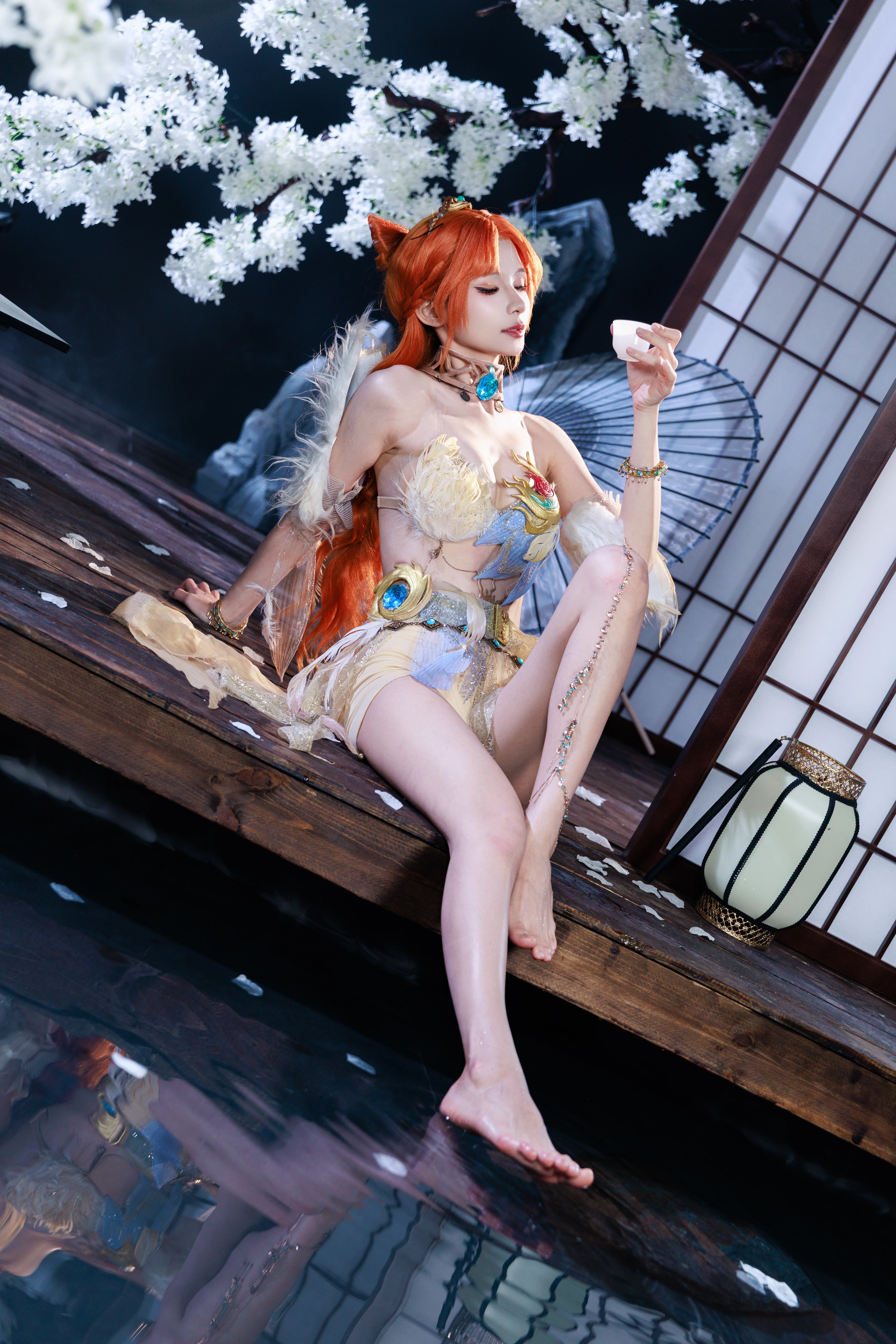 【玉玲珑cos】永劫无间赤阳天狐月下水影