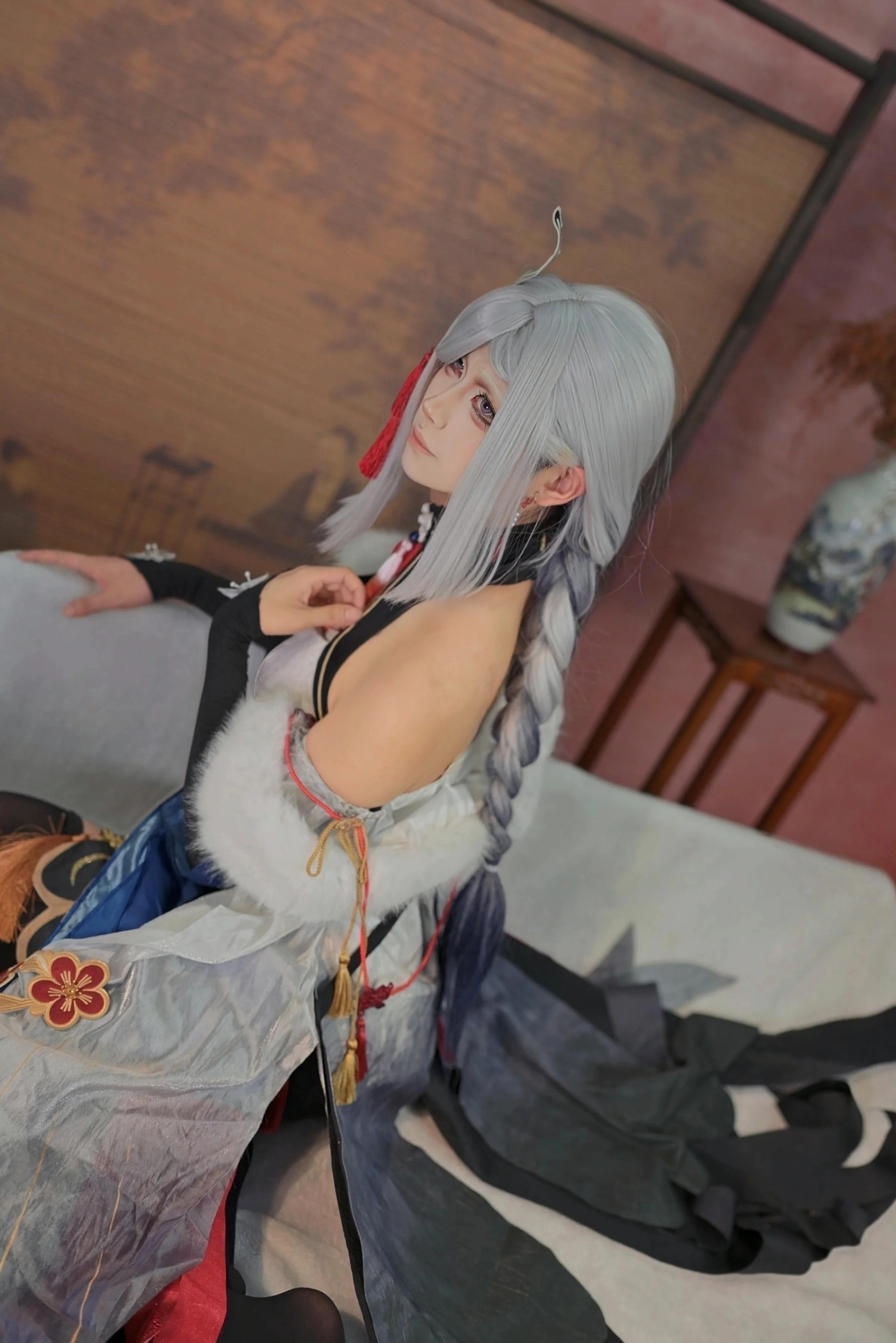【申鹤cos】原神雪中红梅，鹤影落尘间 - 第 1 张