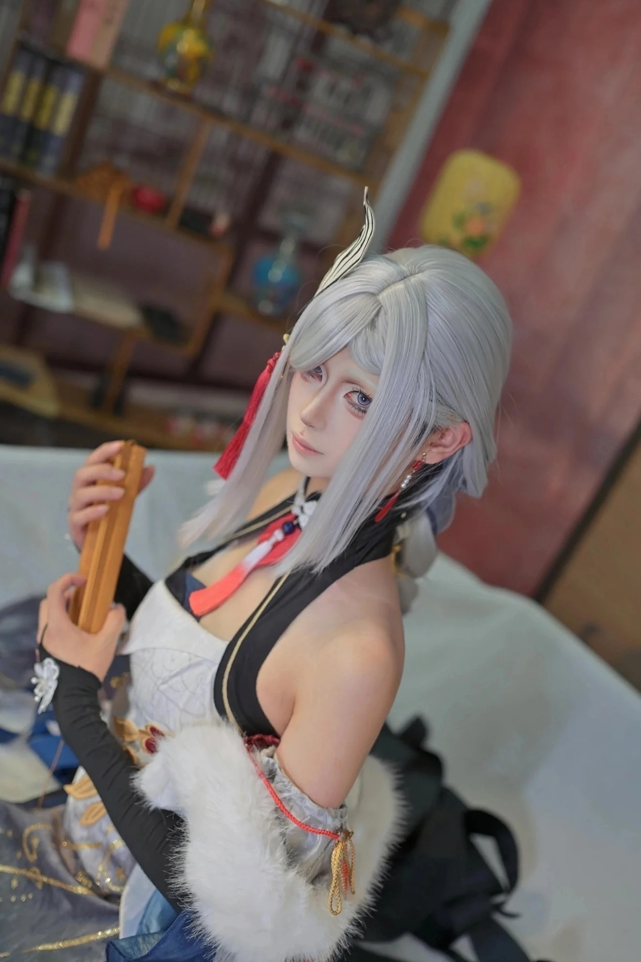 【申鹤cos】原神雪中红梅，鹤影落尘间 - 第 3 张