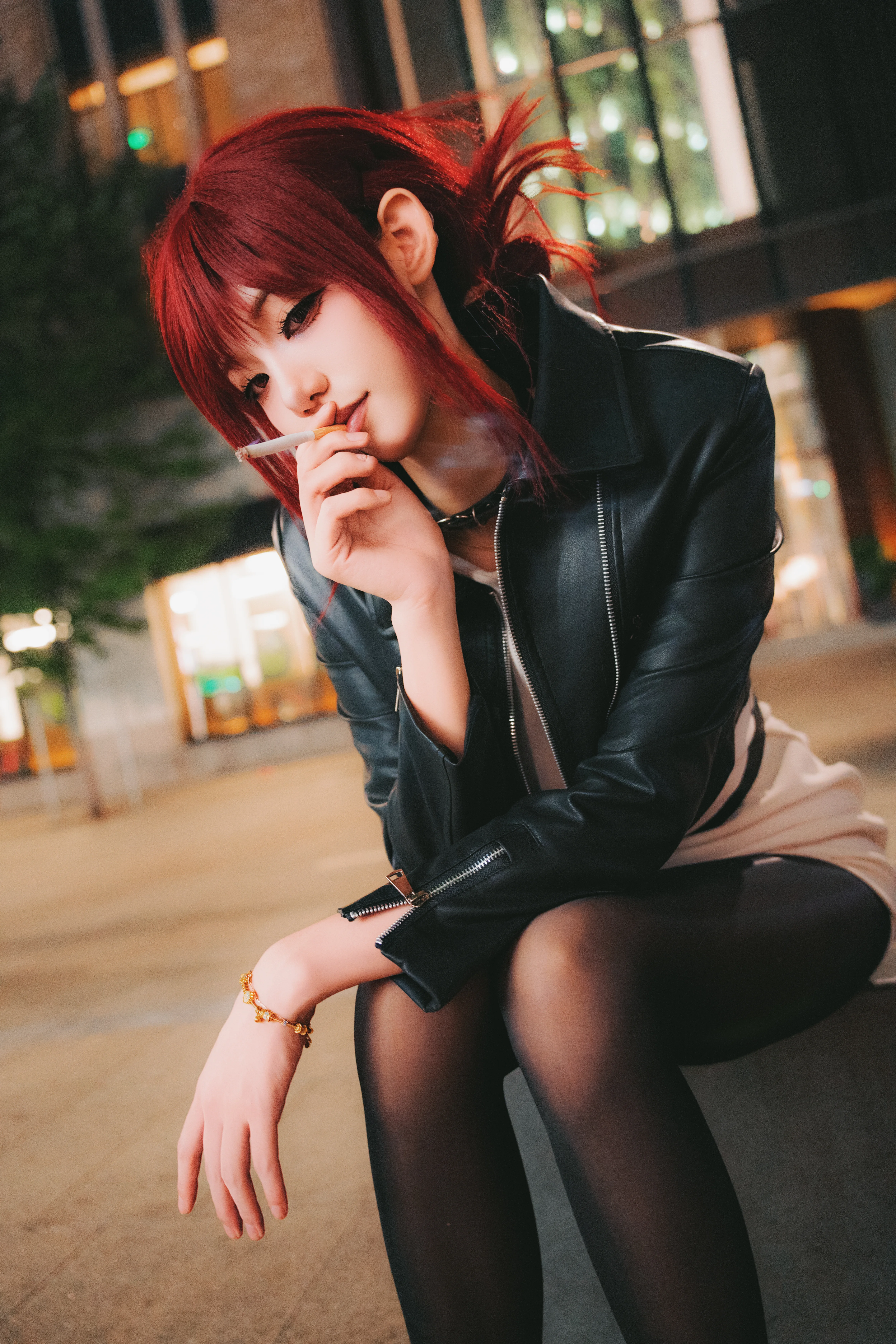 【田山小姐cos】捕捉暗夜街头的机车酷飒瞬间 - 第 1 张