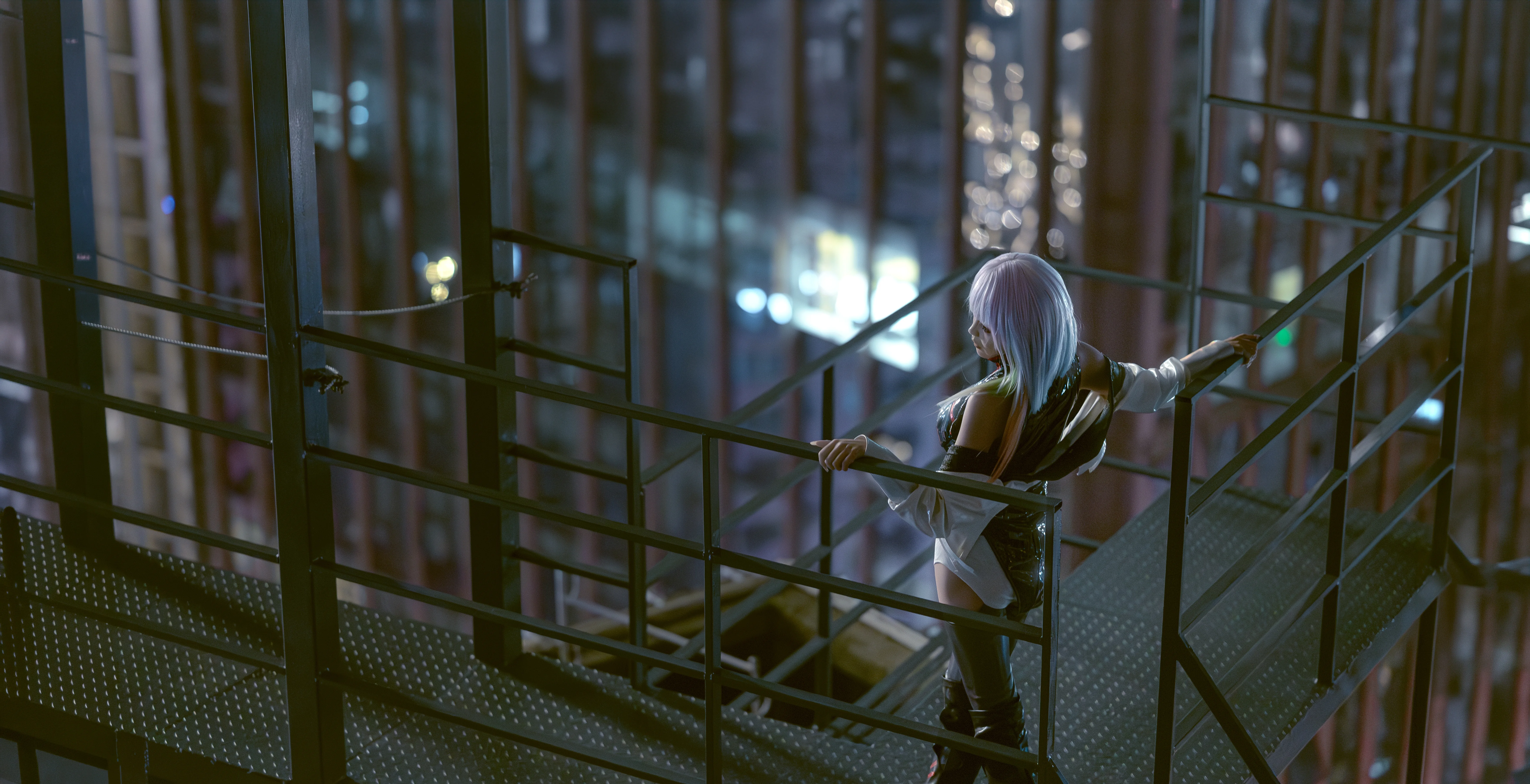 【露西cos】夜空下的賽博朋克邊緣行者 - 第 2 張
