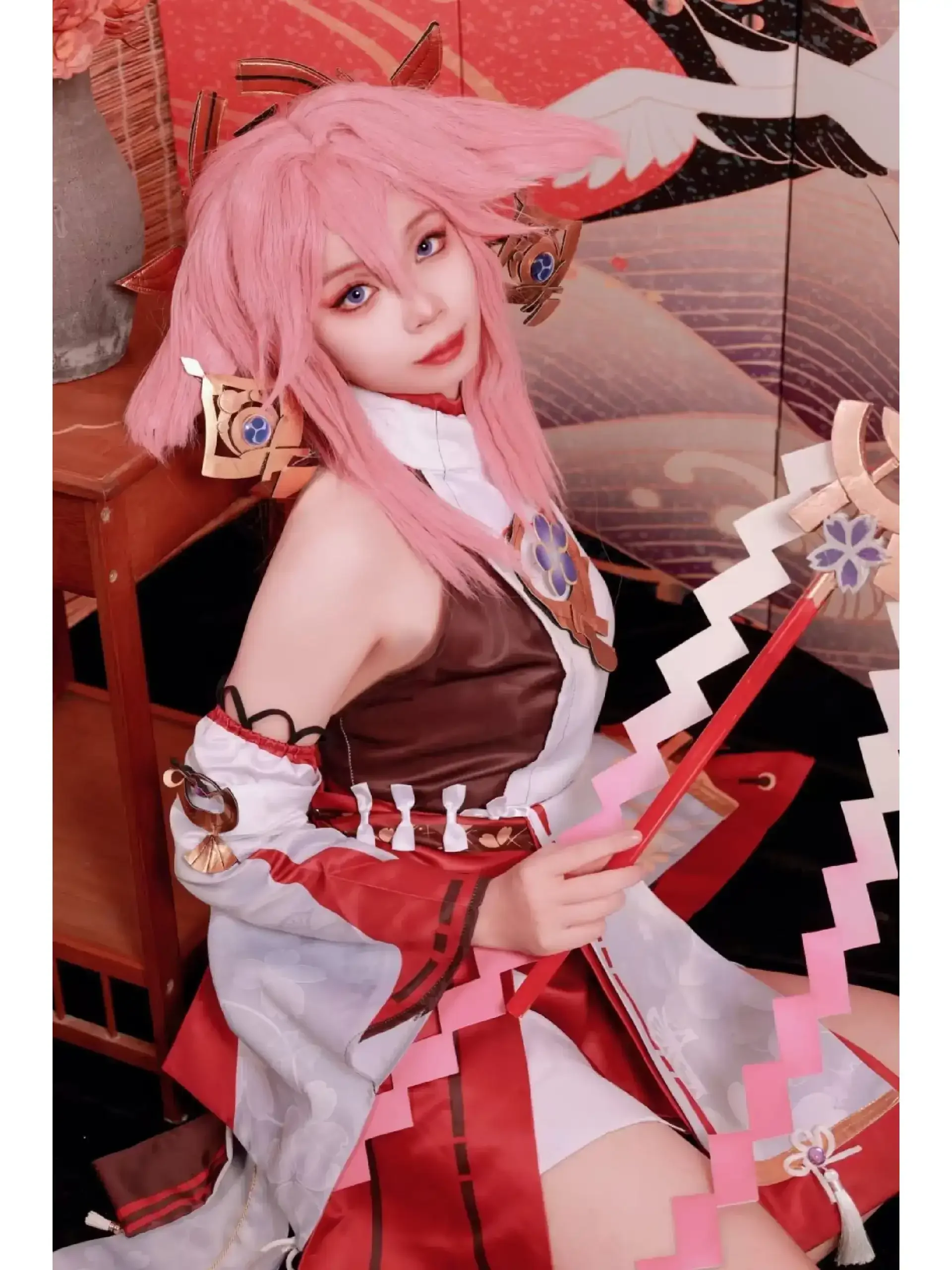 【八重神子cos】原神里的粉色狐狸，第一次拍正片的心得分享 - 第 4 张