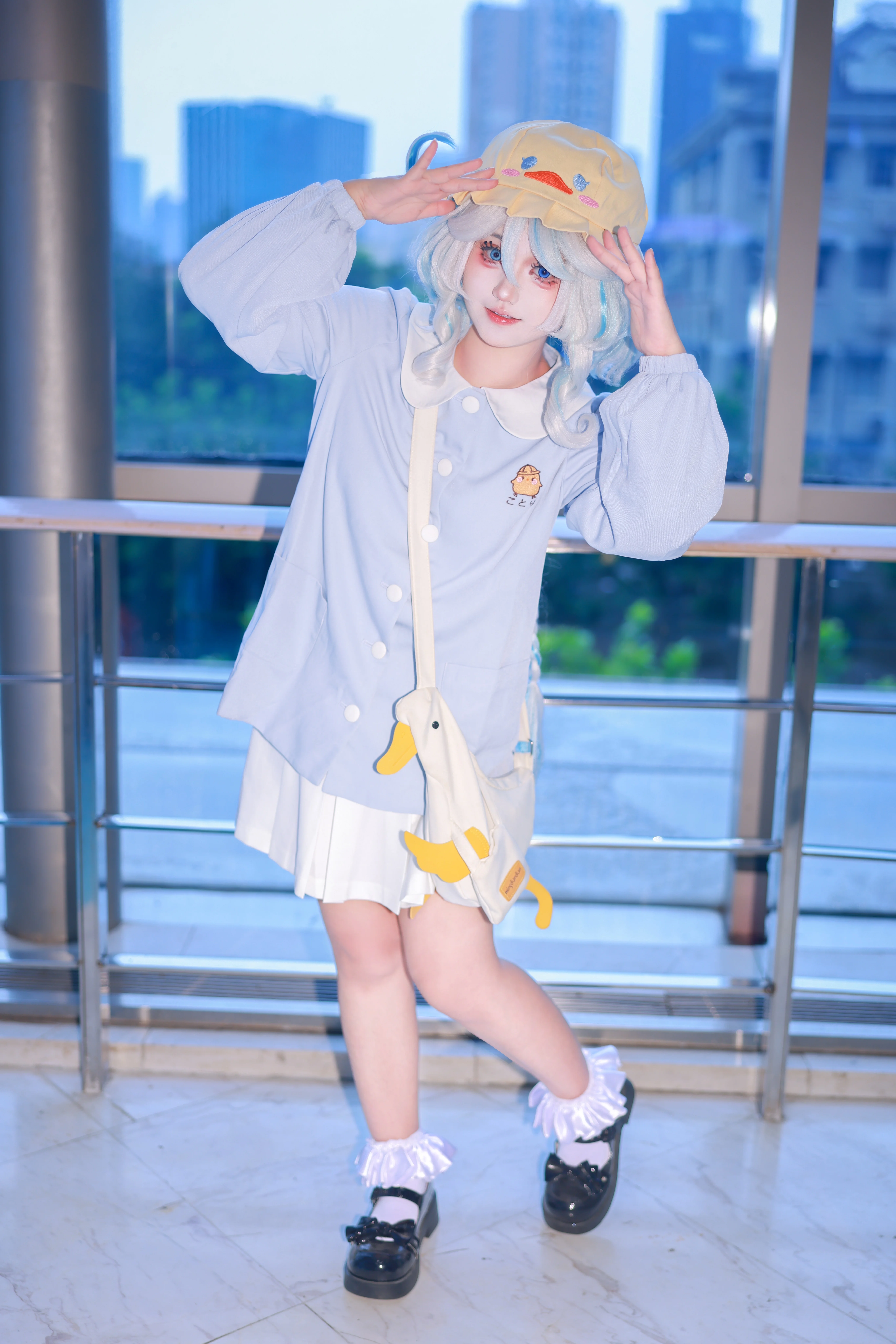 【芙宁娜cos】原神里的灵动身影，蓝白穿搭记录 - 第 5 张