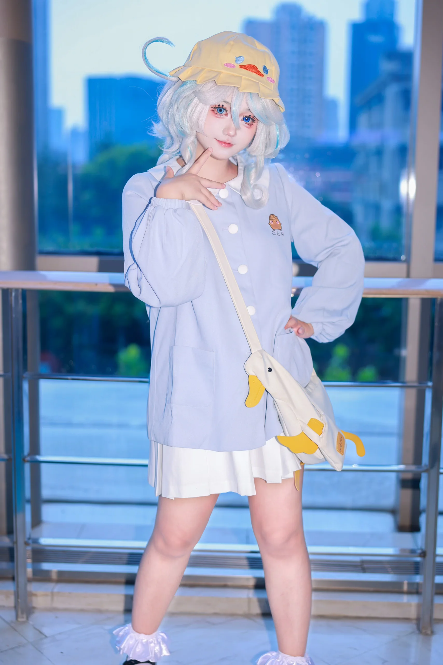 【芙宁娜cos】原神里的灵动身影，蓝白穿搭记录 - 第 6 张