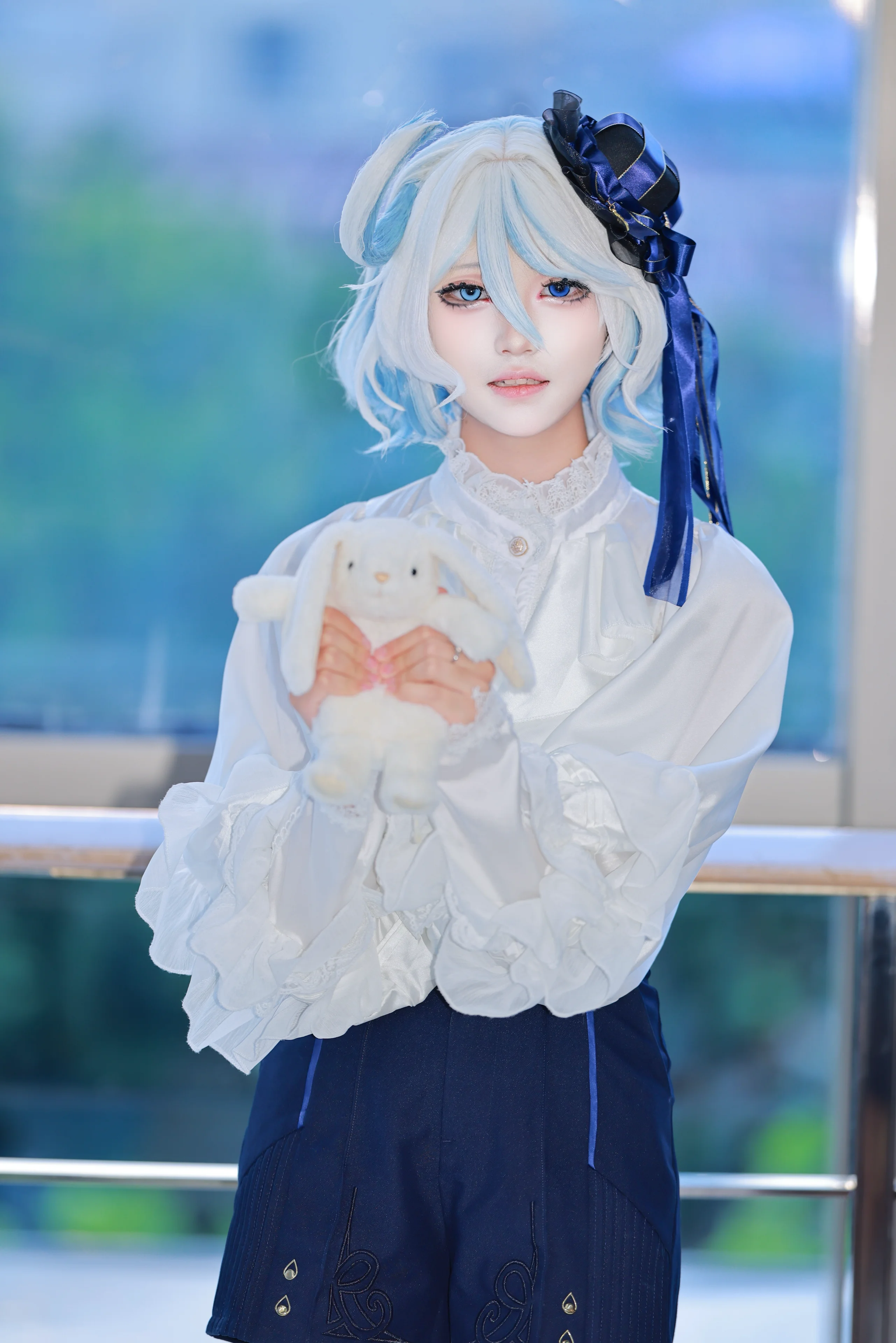 【芙宁娜cos】原神芙宁娜，蓝白交织的质感穿搭记录 - 第 3 张