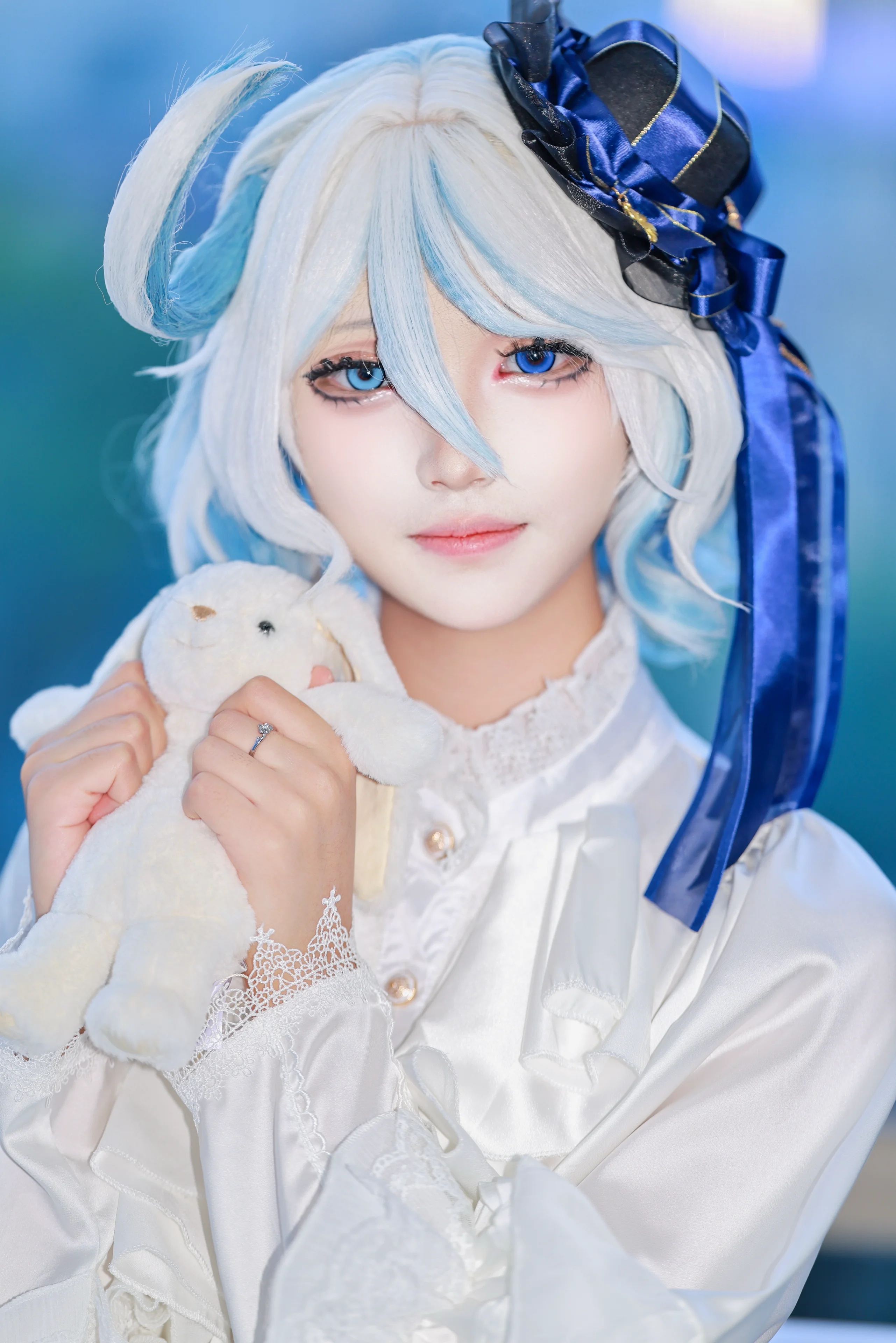 【芙宁娜cos】原神芙宁娜，蓝白交织的质感穿搭记录 - 第 4 张