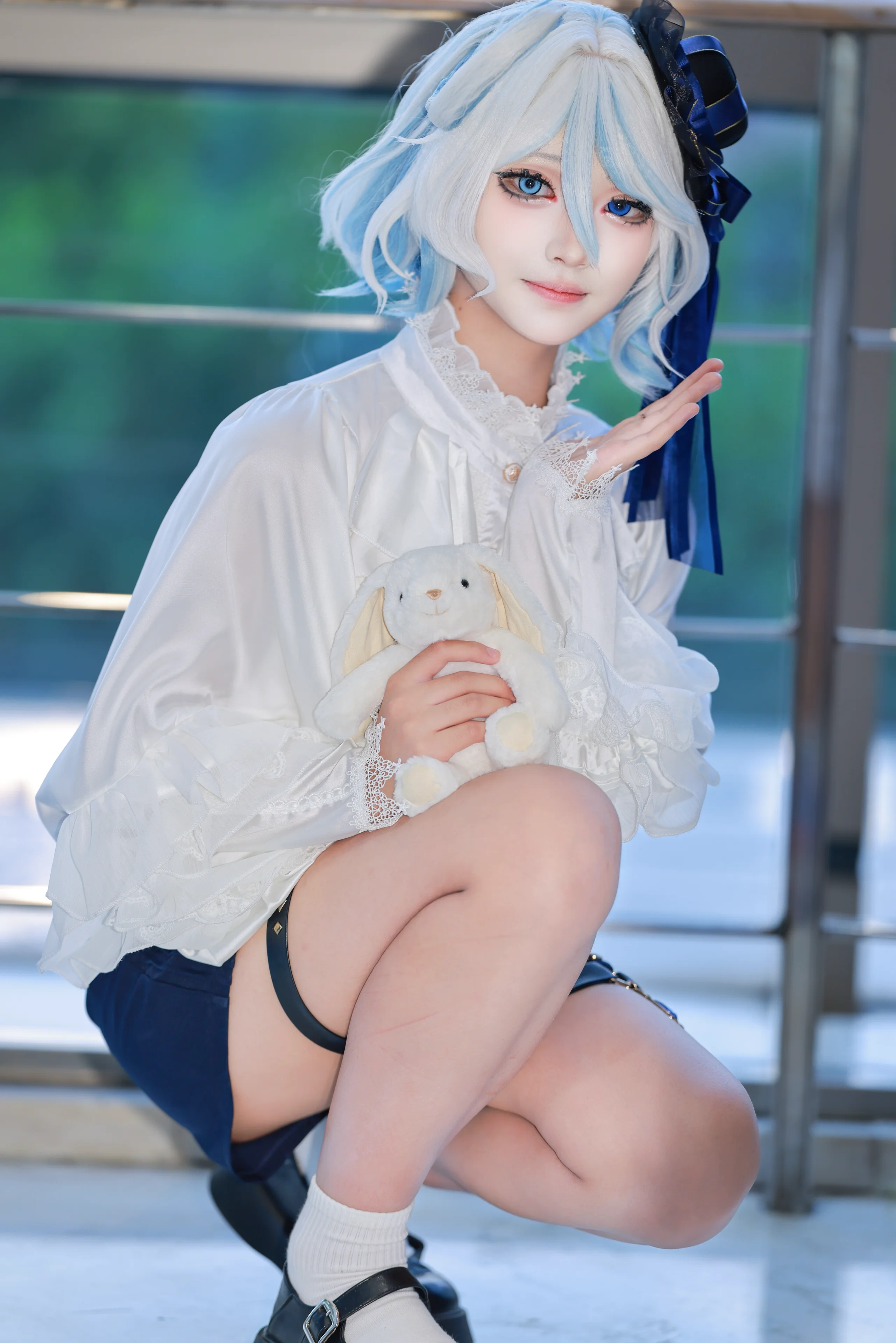 【芙宁娜cos】原神芙宁娜，蓝白交织的质感穿搭记录