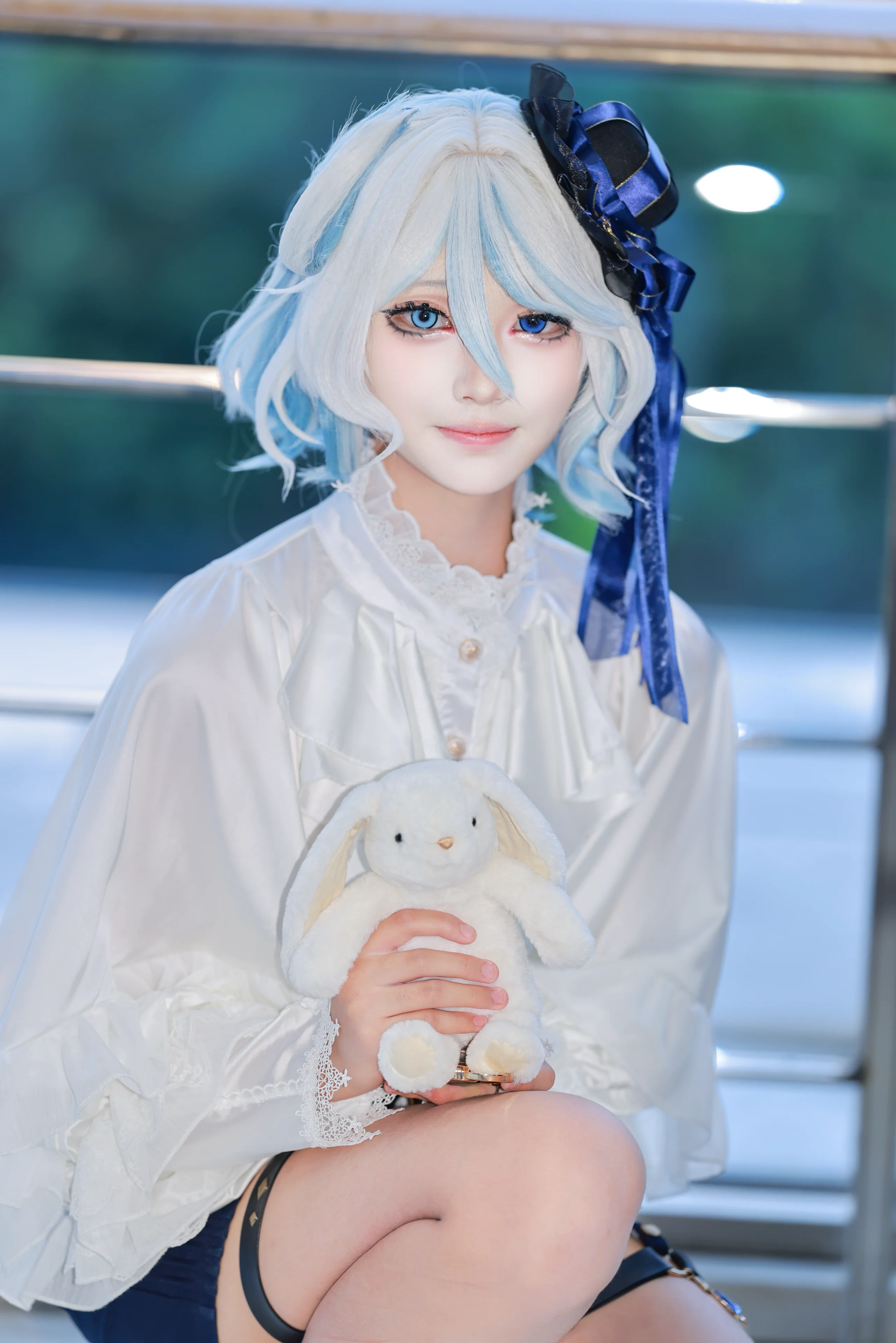 【芙宁娜cos】原神芙宁娜，蓝白交织的质感穿搭记录 - 第 6 张