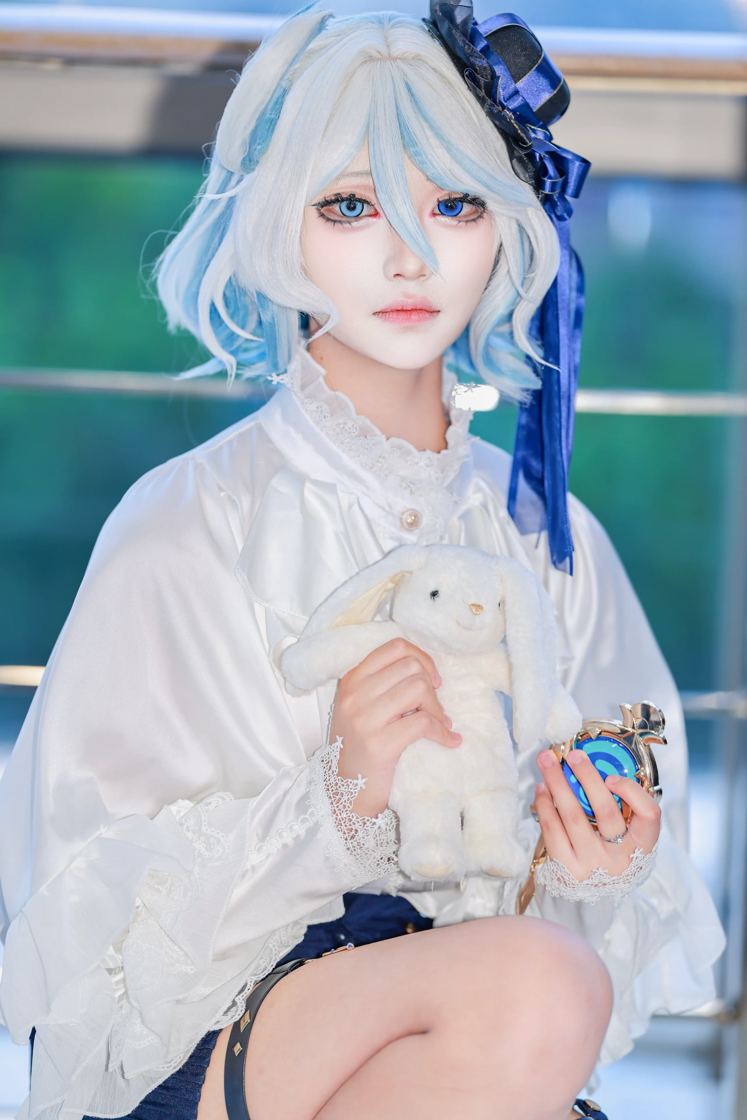 【芙宁娜cos】原神芙宁娜，蓝白交织的质感穿搭记录 - 第 7 张