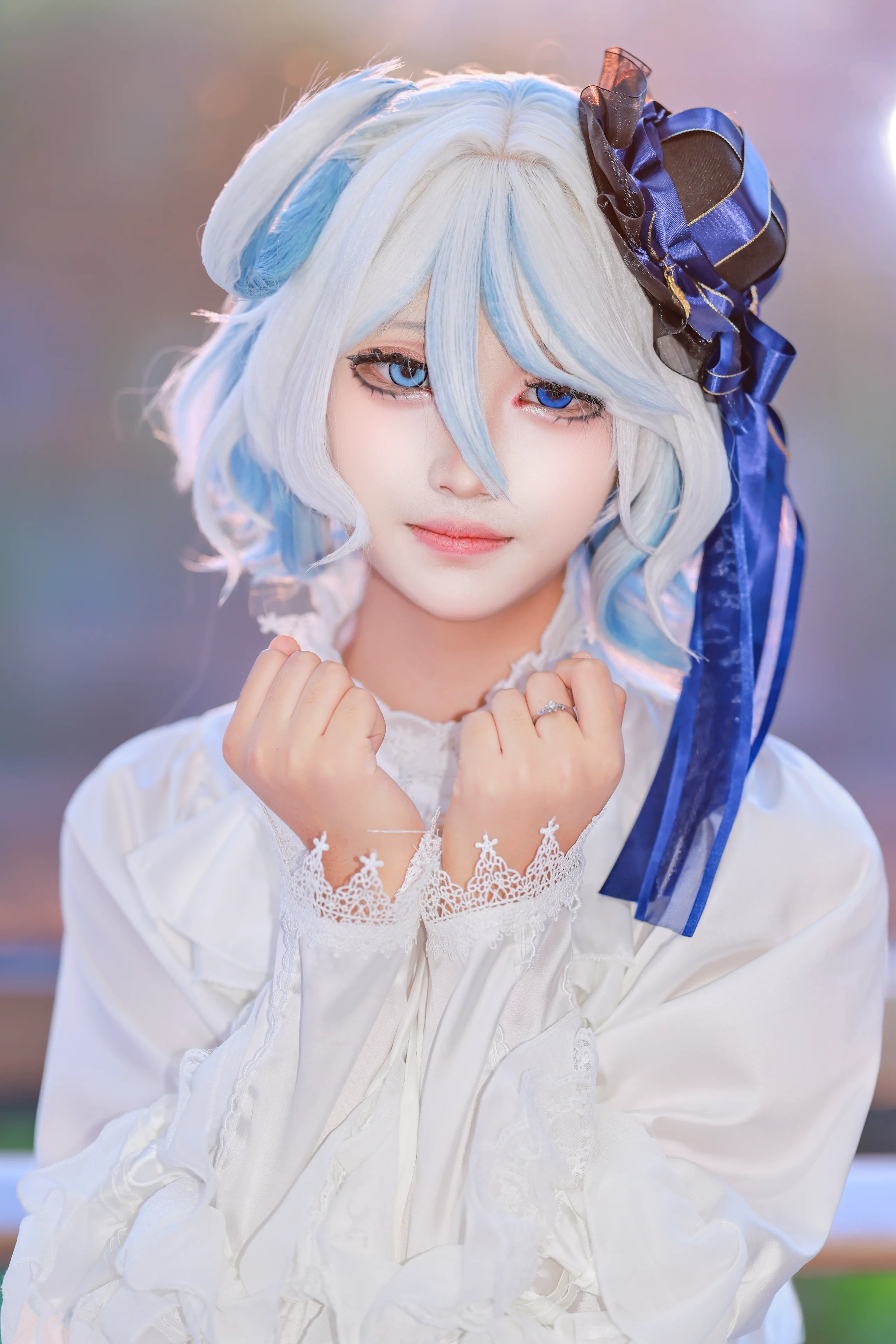 【芙宁娜cos】原神芙宁娜，蓝白交织的质感穿搭记录 - 第 8 张