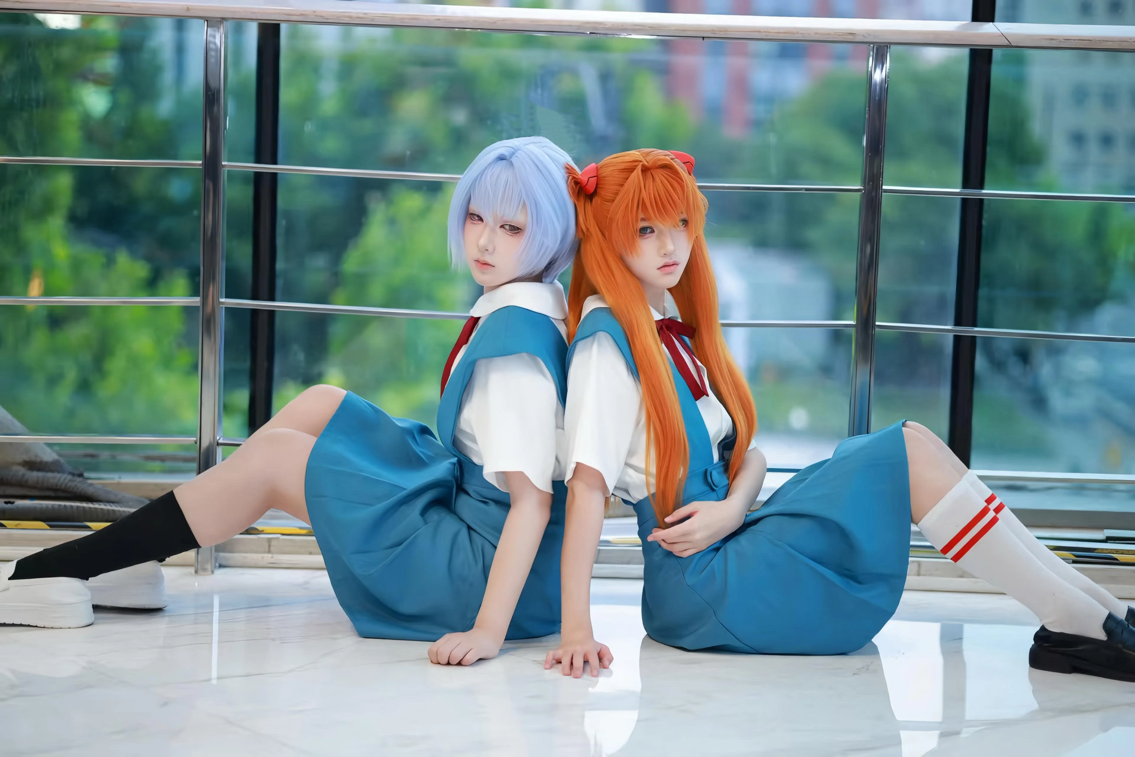 【明日香cos】新世纪福音战士的经典校服搭档，还原度拉满