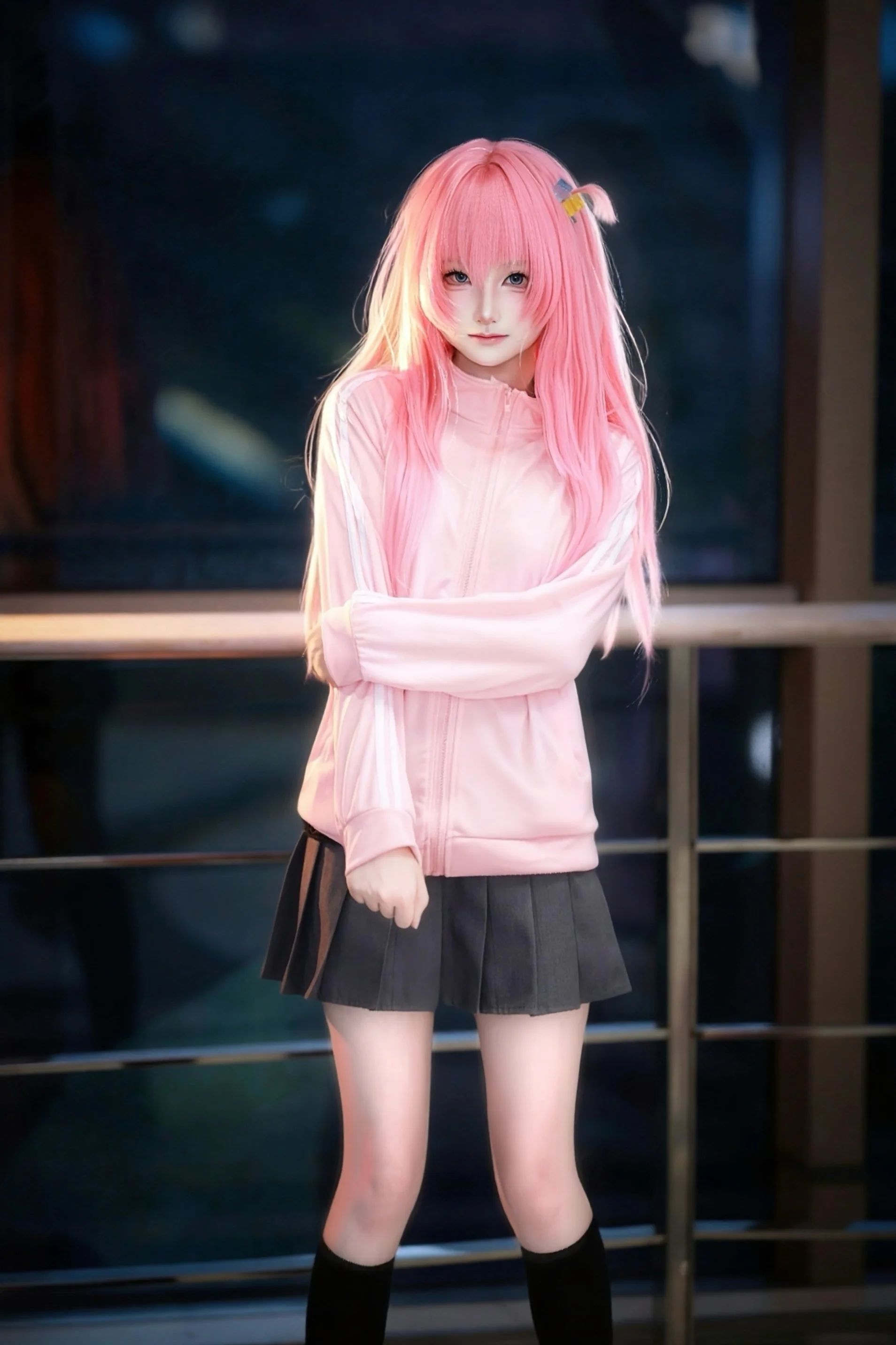 【波奇酱cos】孤独摇滚里的粉色运动服穿搭记录 - 第 3 张