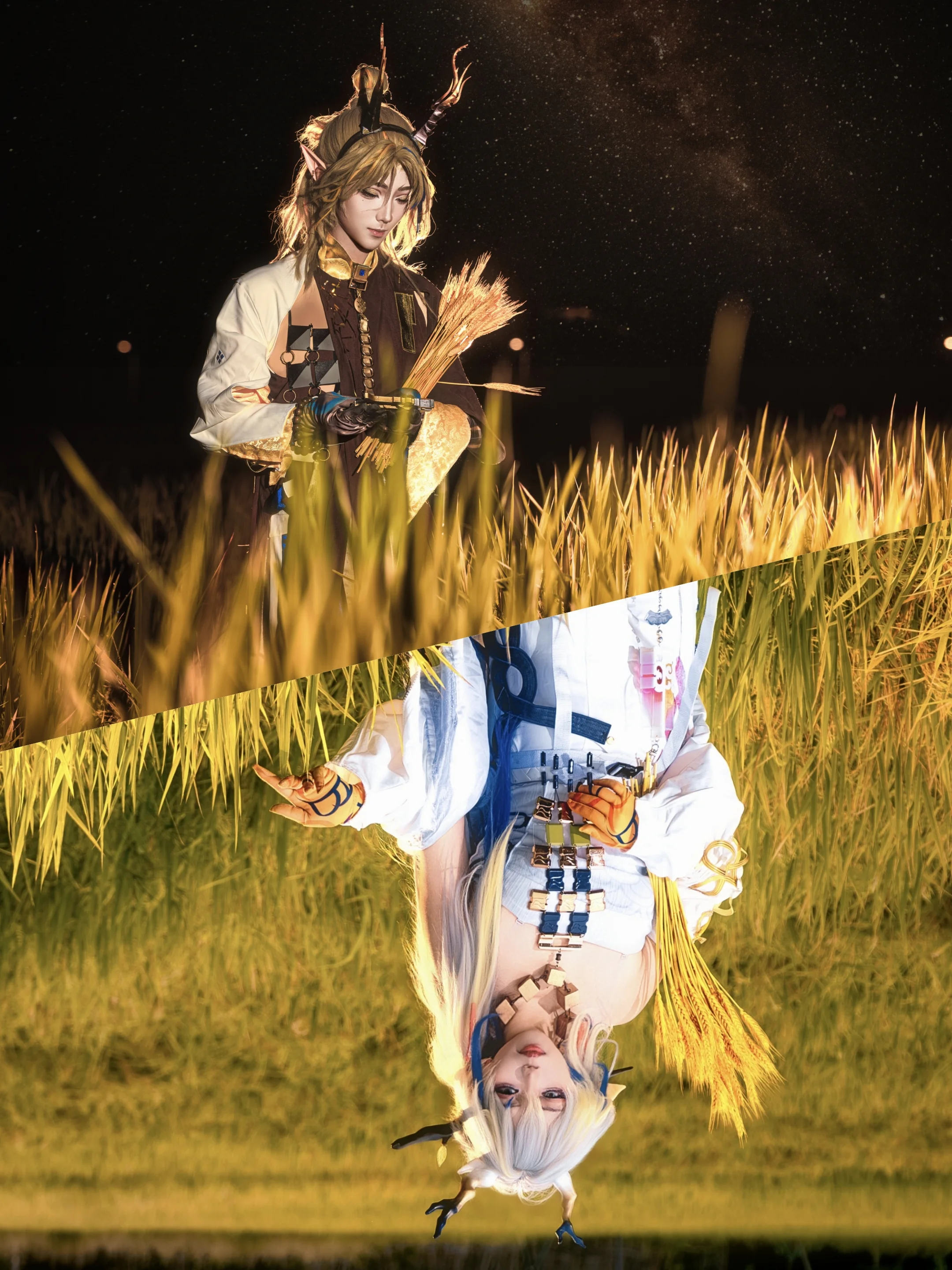 【绩黍cos】明日方舟未许之地，金色麦田与静谧星空的邂逅 - 第 1 张