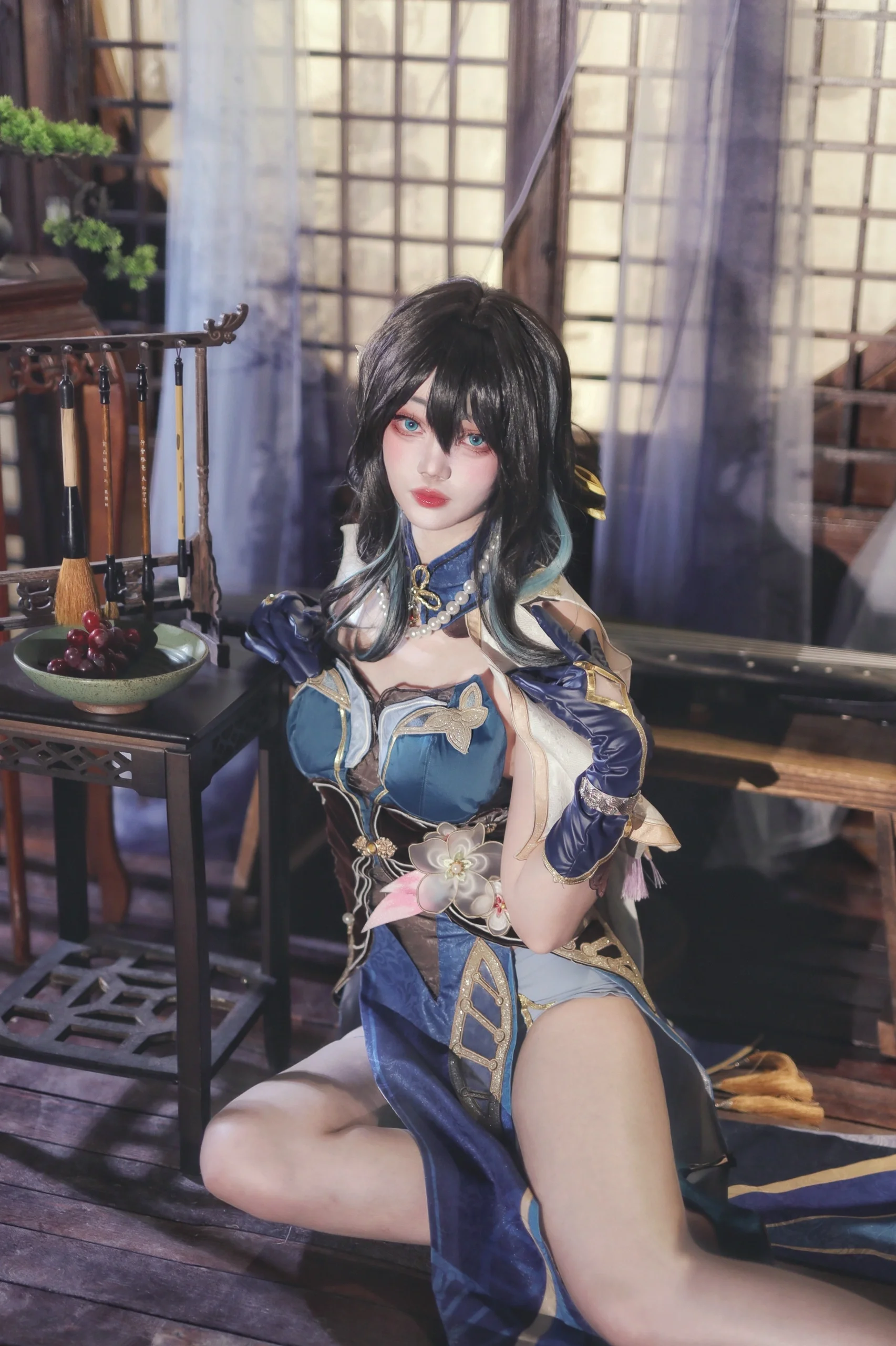 【阮梅cos】崩坏星穹铁道里的清冷气质，棚拍复刻月下仙姿 - 第 7 张