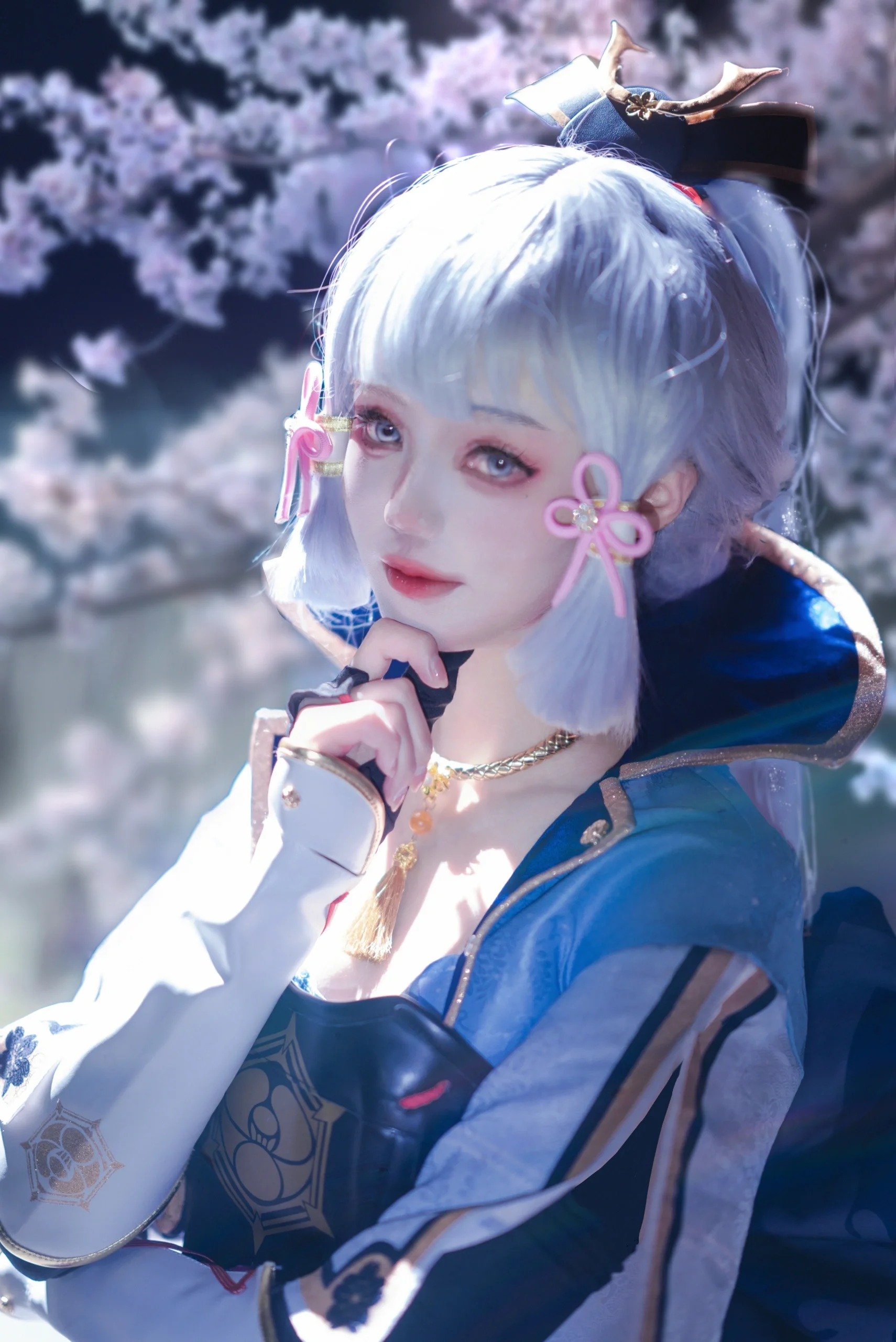 【神里绫华cos】原神夜樱下的春日定格 - 第 1 张