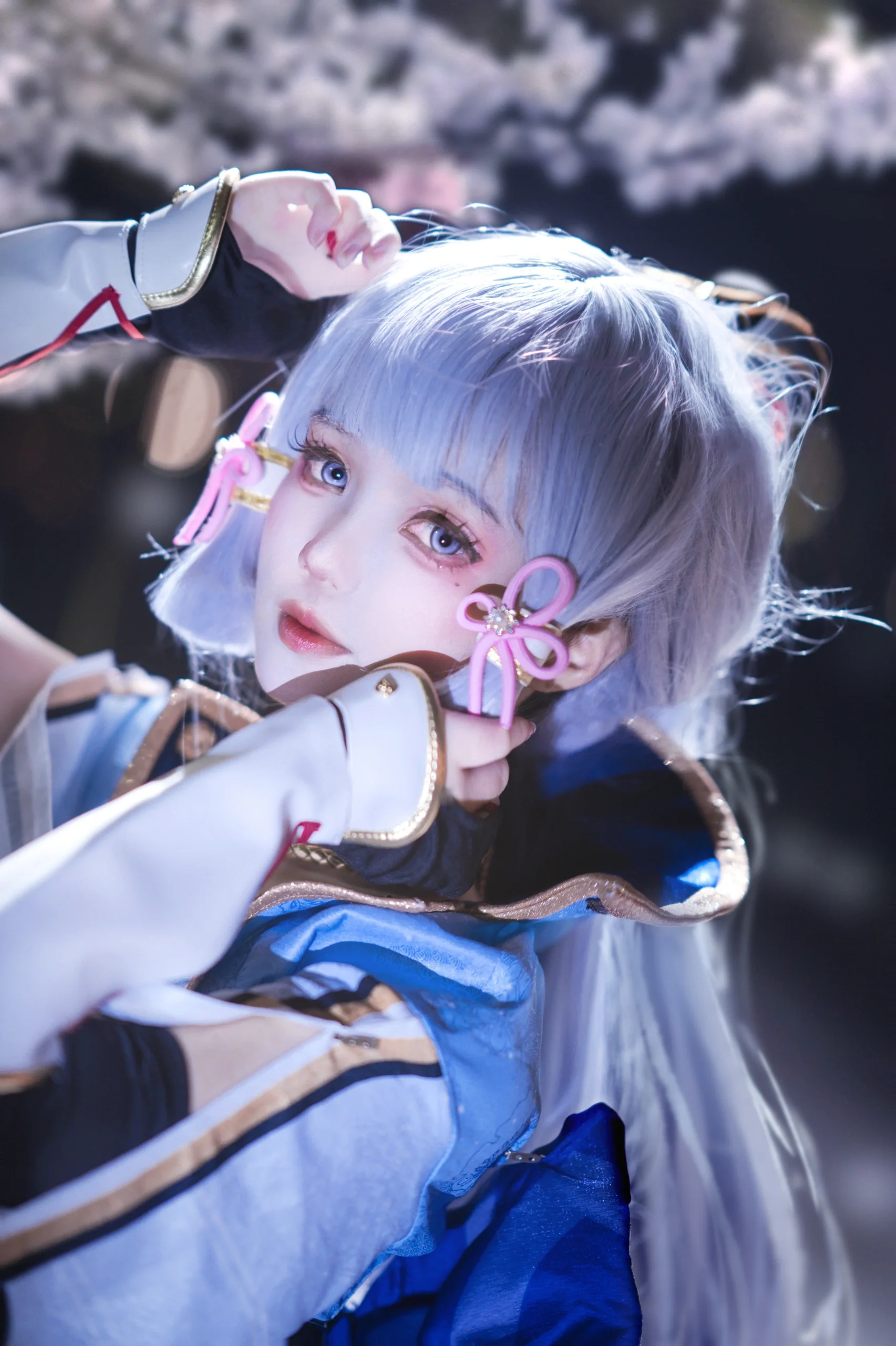 【神里绫华cos】原神夜樱下的春日定格 - 第 3 张