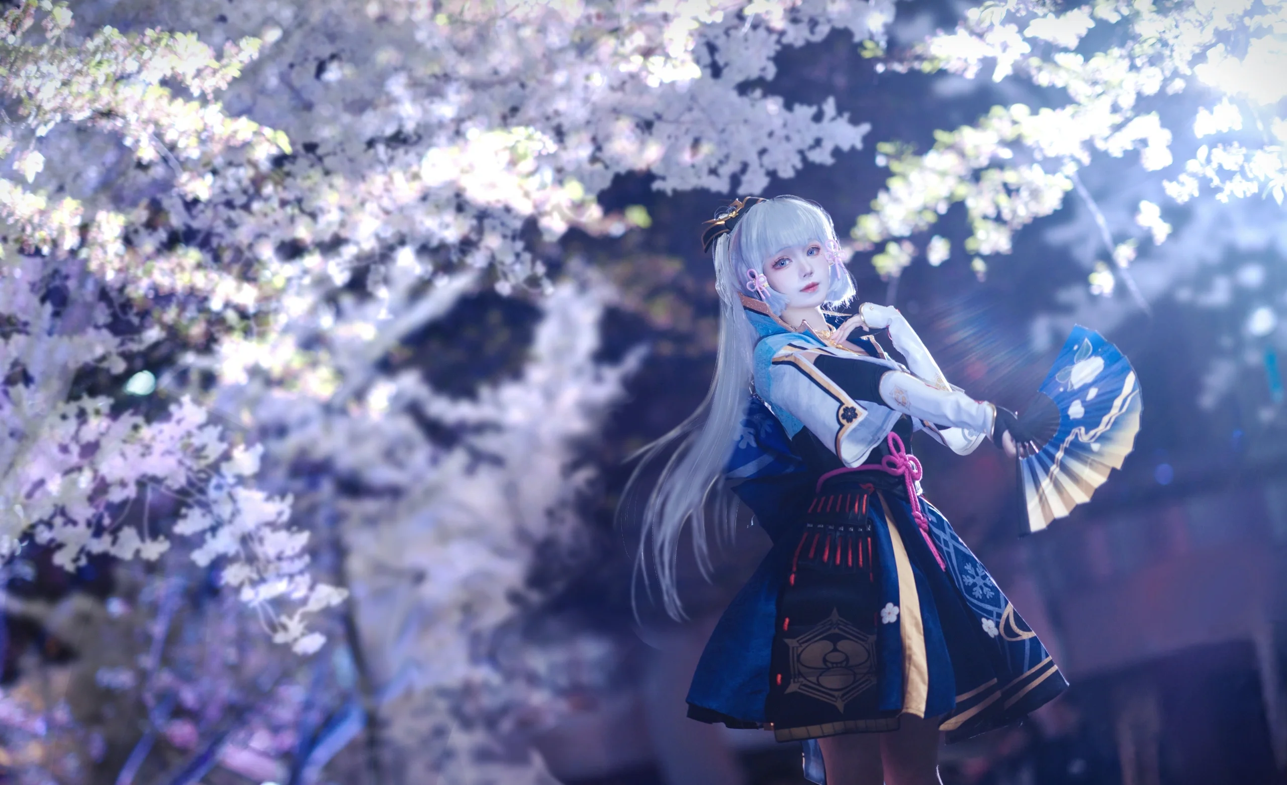 【神里绫华cos】原神夜樱下的春日定格 - 第 5 张