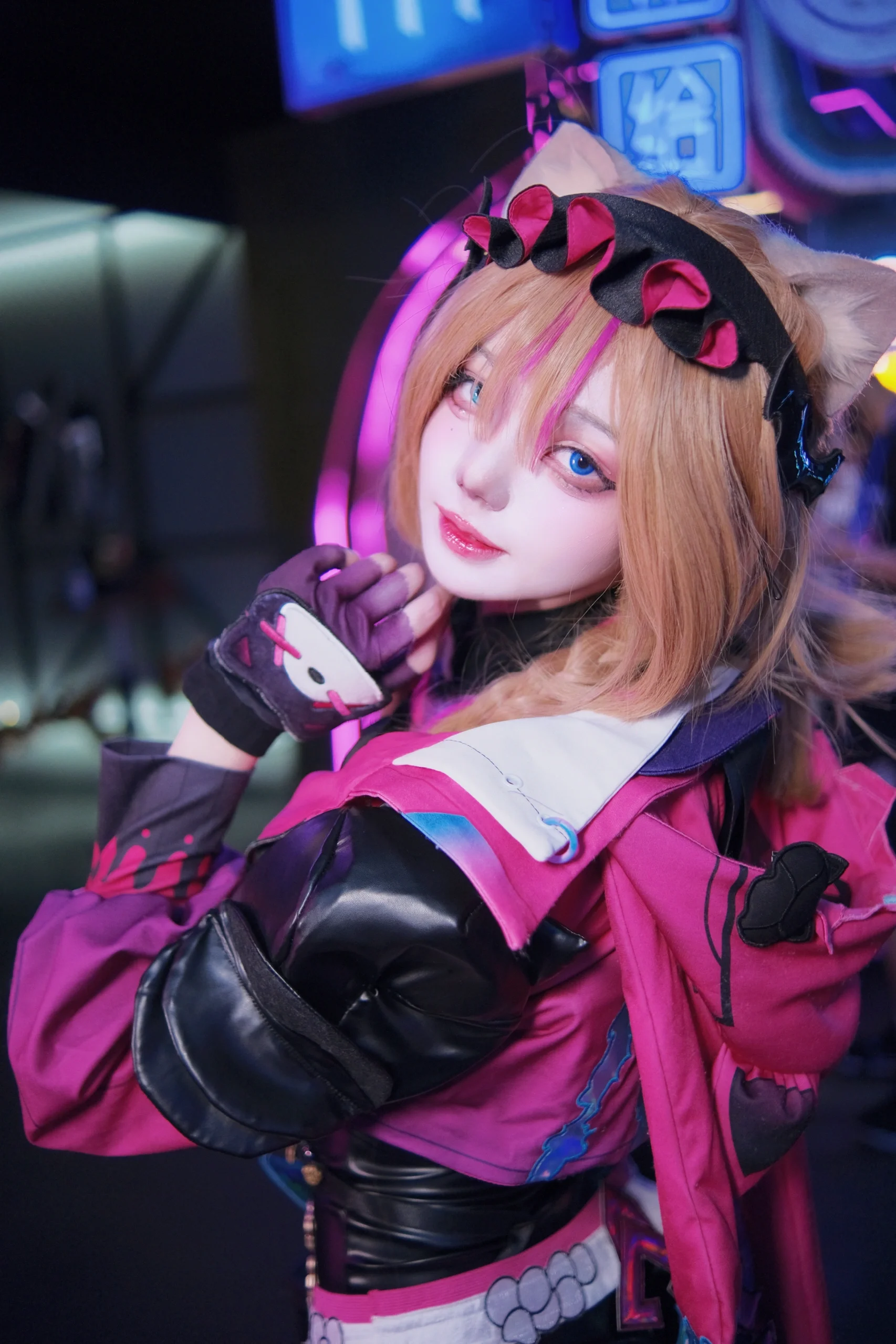 【パルドフェリスコスプレ】崩壊3rdの中でピンク×ブラックのネコちゃんに - 4 枚目