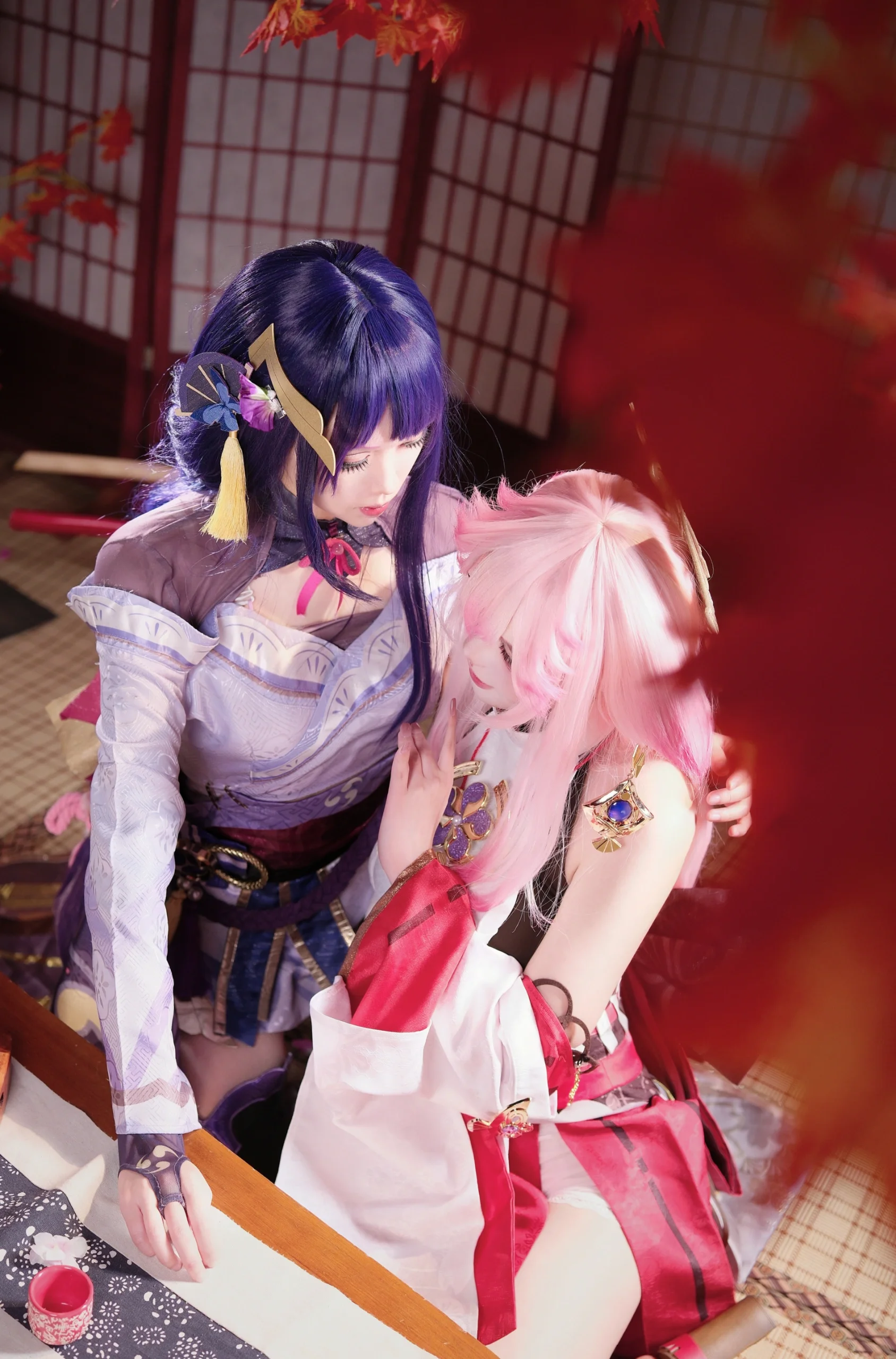 【雷电将军与八重神子cos】稻妻的雷光与鸣神大社的狐影 - 第 4 张
