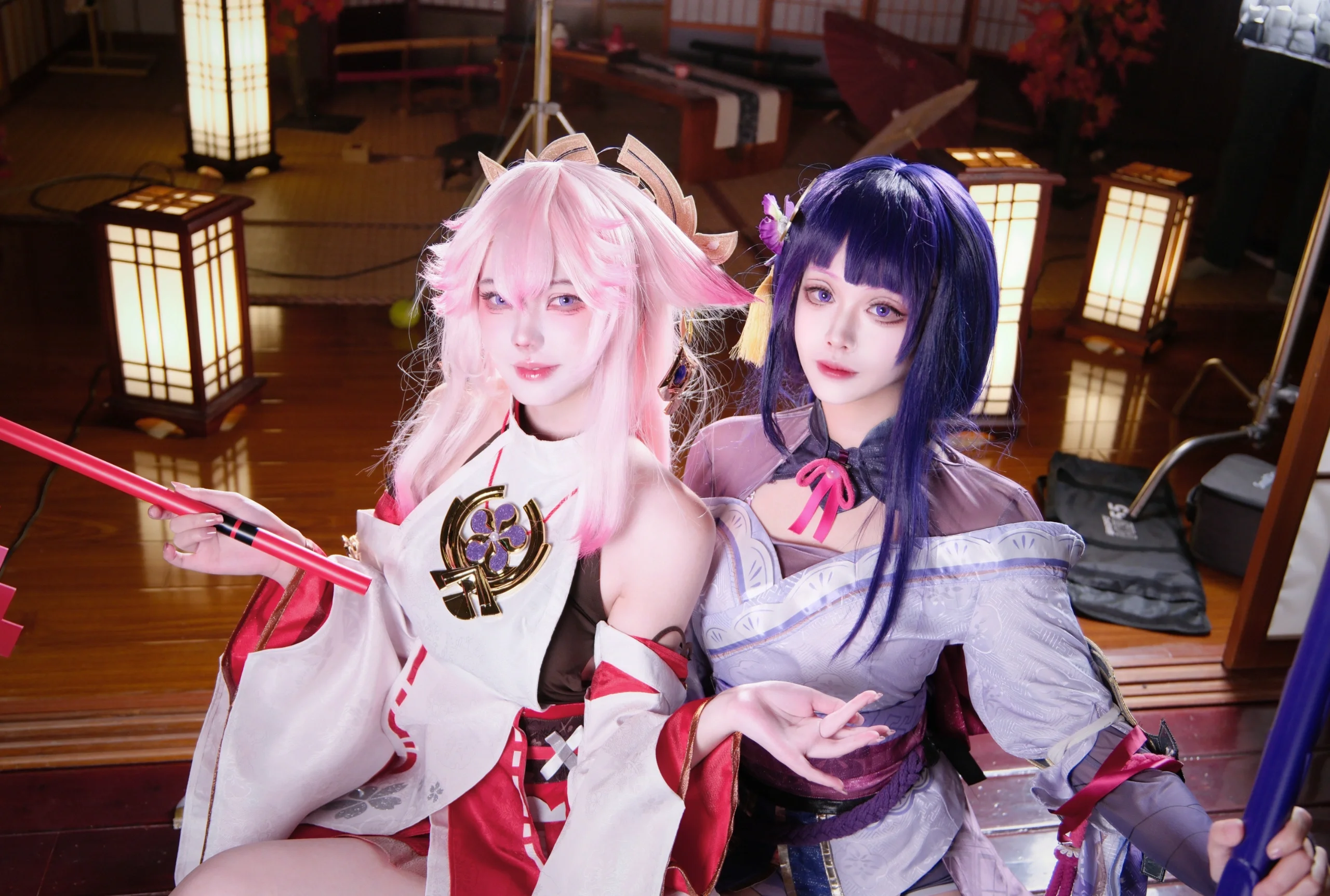 【雷电将军与八重神子cos】稻妻的雷光与鸣神大社的狐影 - 第 7 张