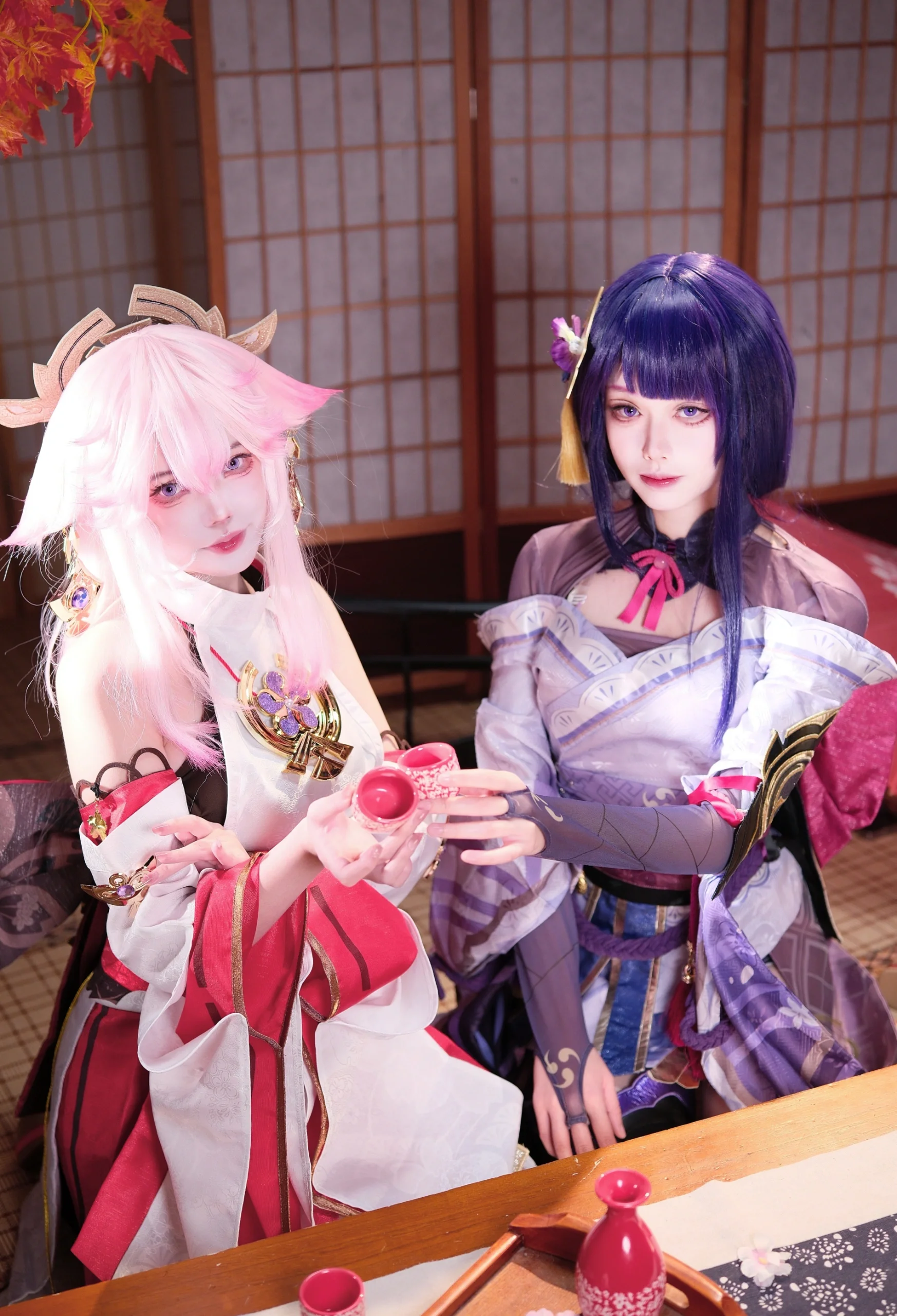 【雷电将军与八重神子cos】稻妻的雷光与鸣神大社的狐影 - 第 8 张