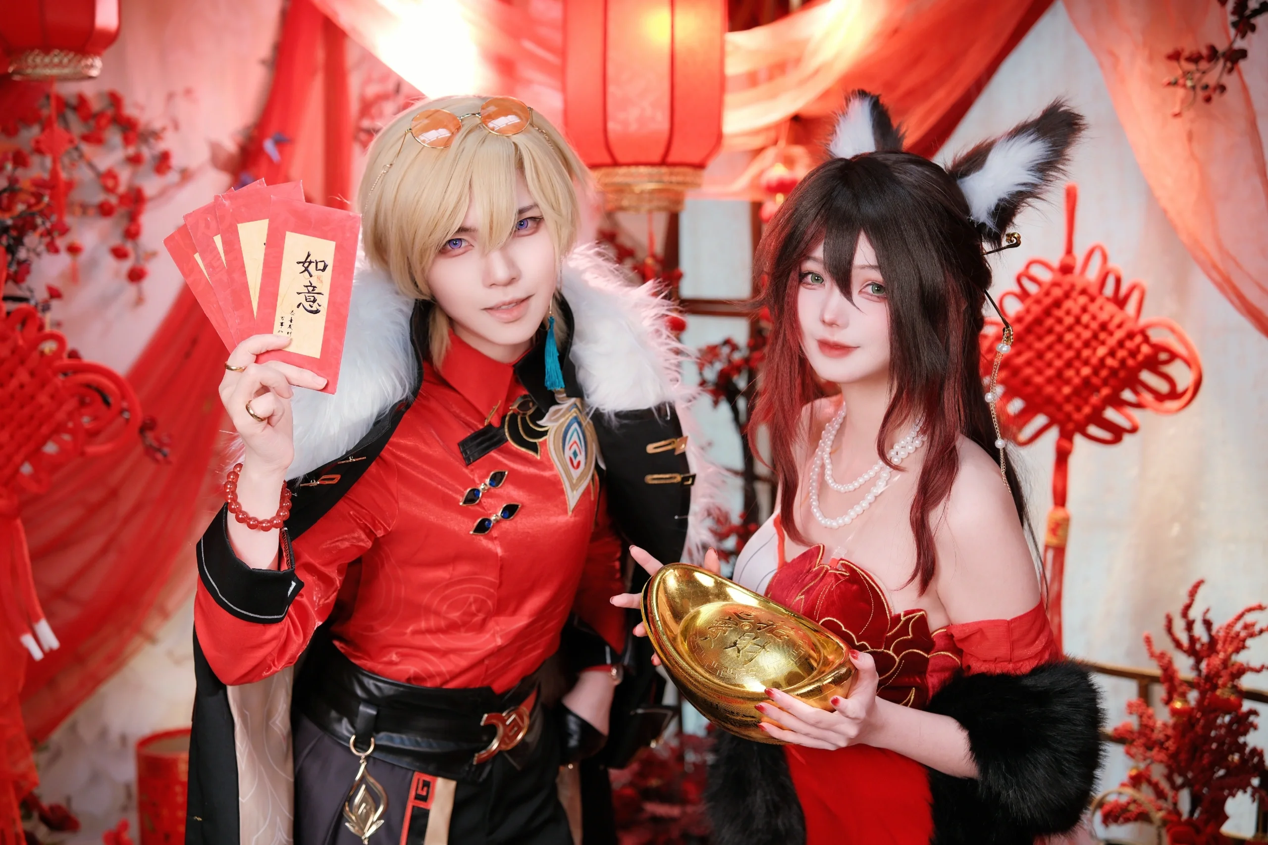 【砂金忘归人cos】崩坏星穹铁道的加多宝联名元宵同框 - 第 2 张