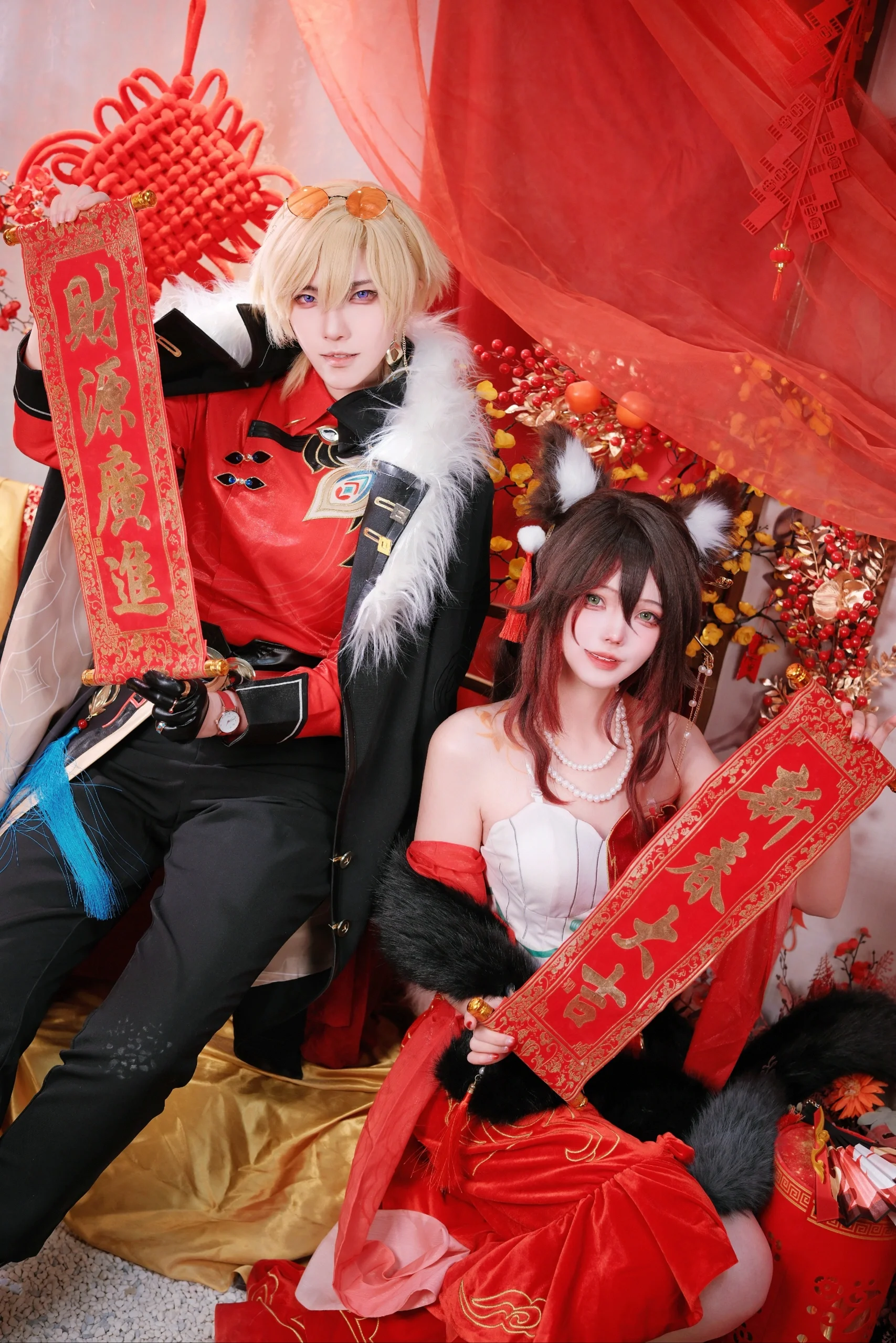 【砂金忘归人cos】崩坏星穹铁道的加多宝联名元宵同框 - 第 3 张