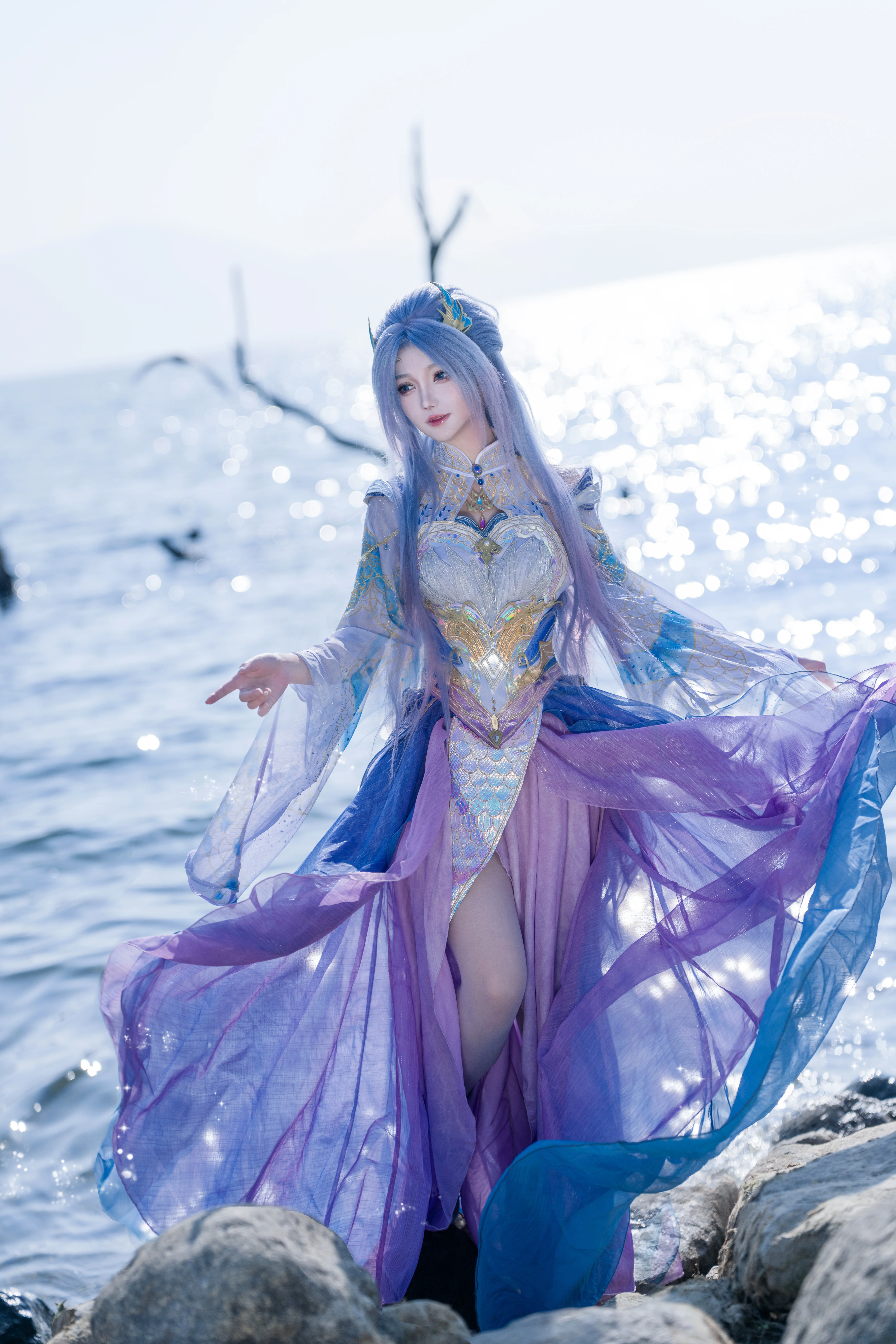 【唐舞桐 コスプレ】ソウルランド 絶世唐門の洱海のほとりで、風と光の瞬間を切り取る - 2 枚目