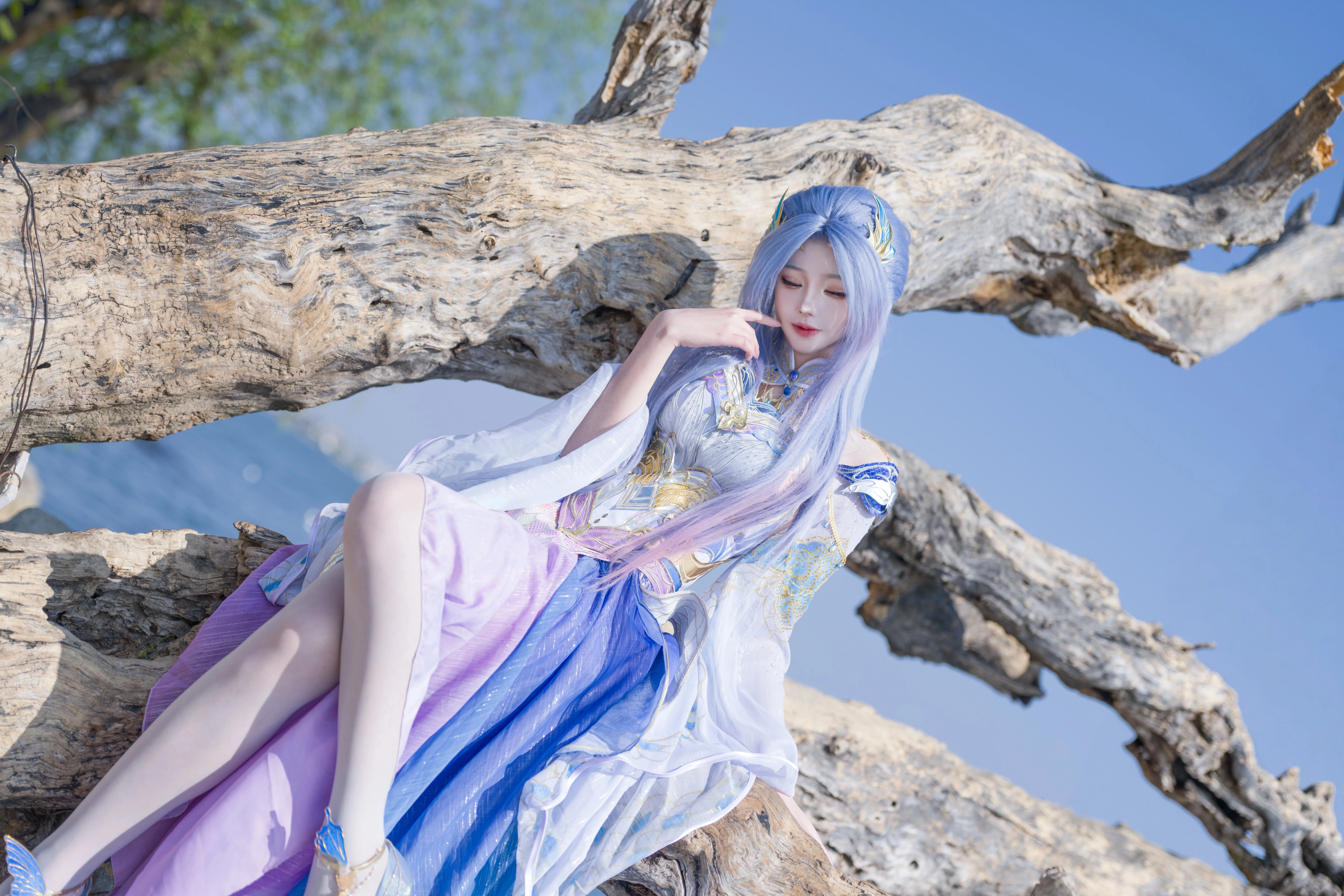 【唐舞桐 コスプレ】ソウルランド 絶世唐門の洱海のほとりで、風と光の瞬間を切り取る - 5 枚目