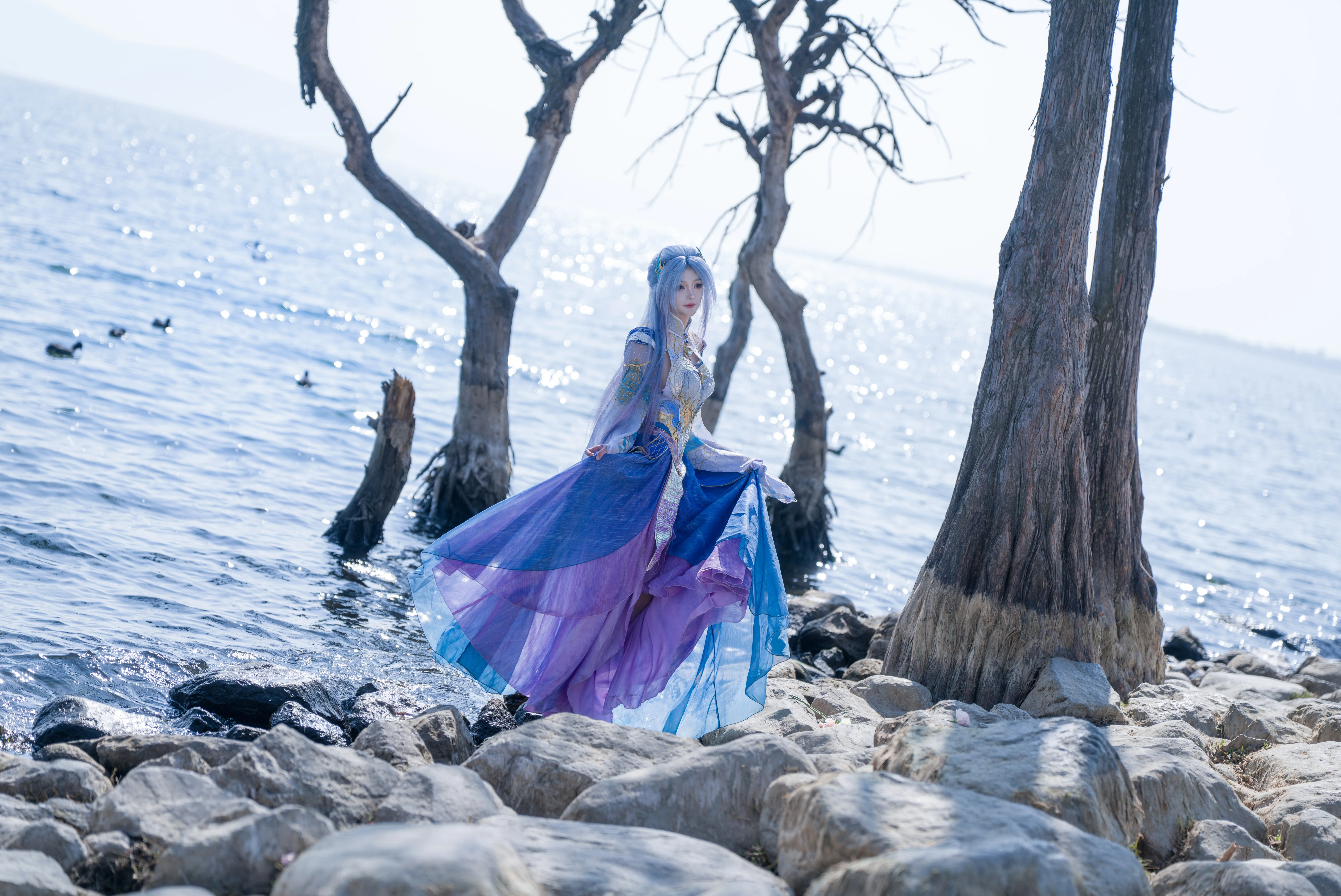 【唐舞桐 コスプレ】ソウルランド 絶世唐門の洱海のほとりで、風と光の瞬間を切り取る - 7 枚目