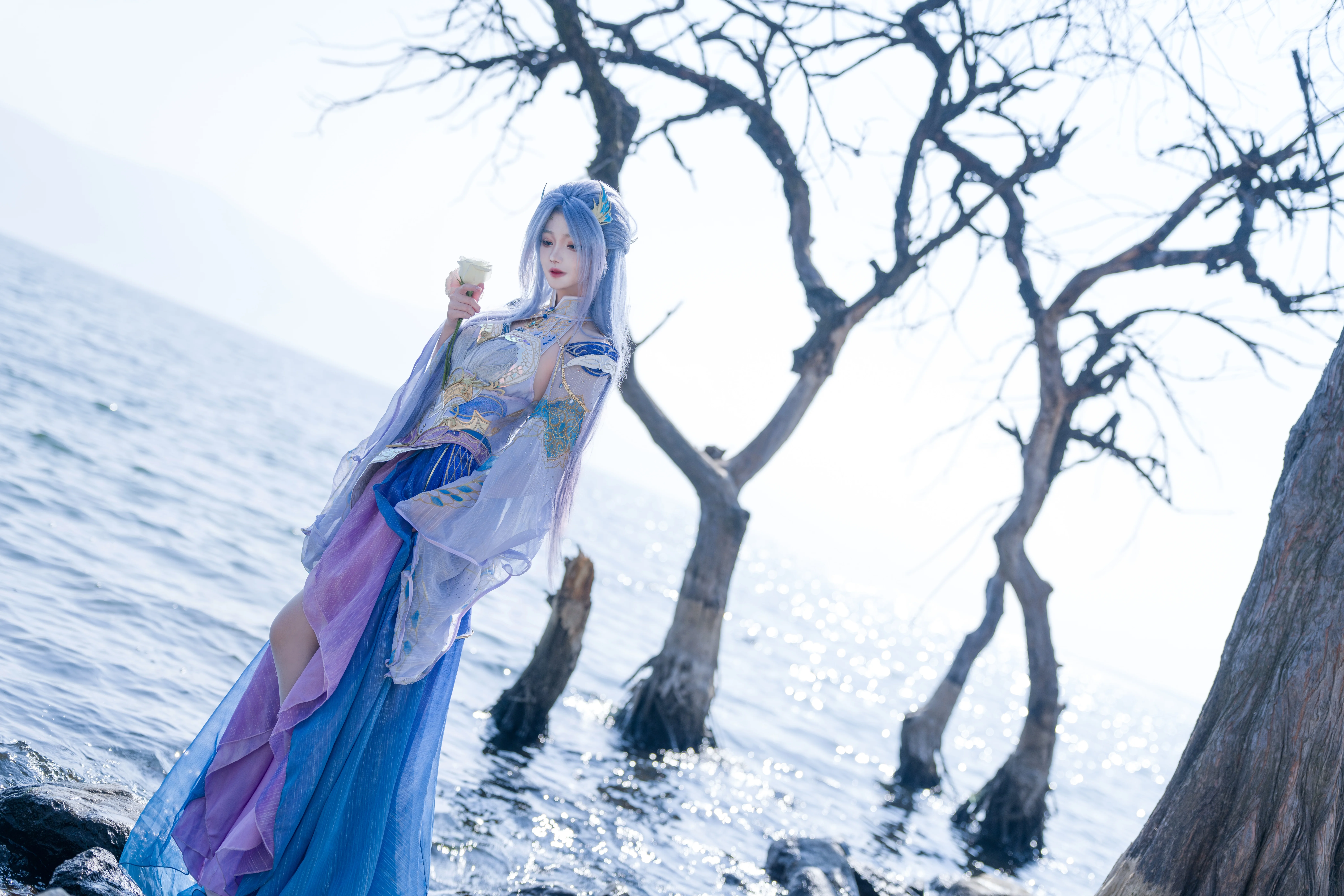 【唐舞桐 コスプレ】ソウルランド 絶世唐門の洱海のほとりで、風と光の瞬間を切り取る - 9 枚目