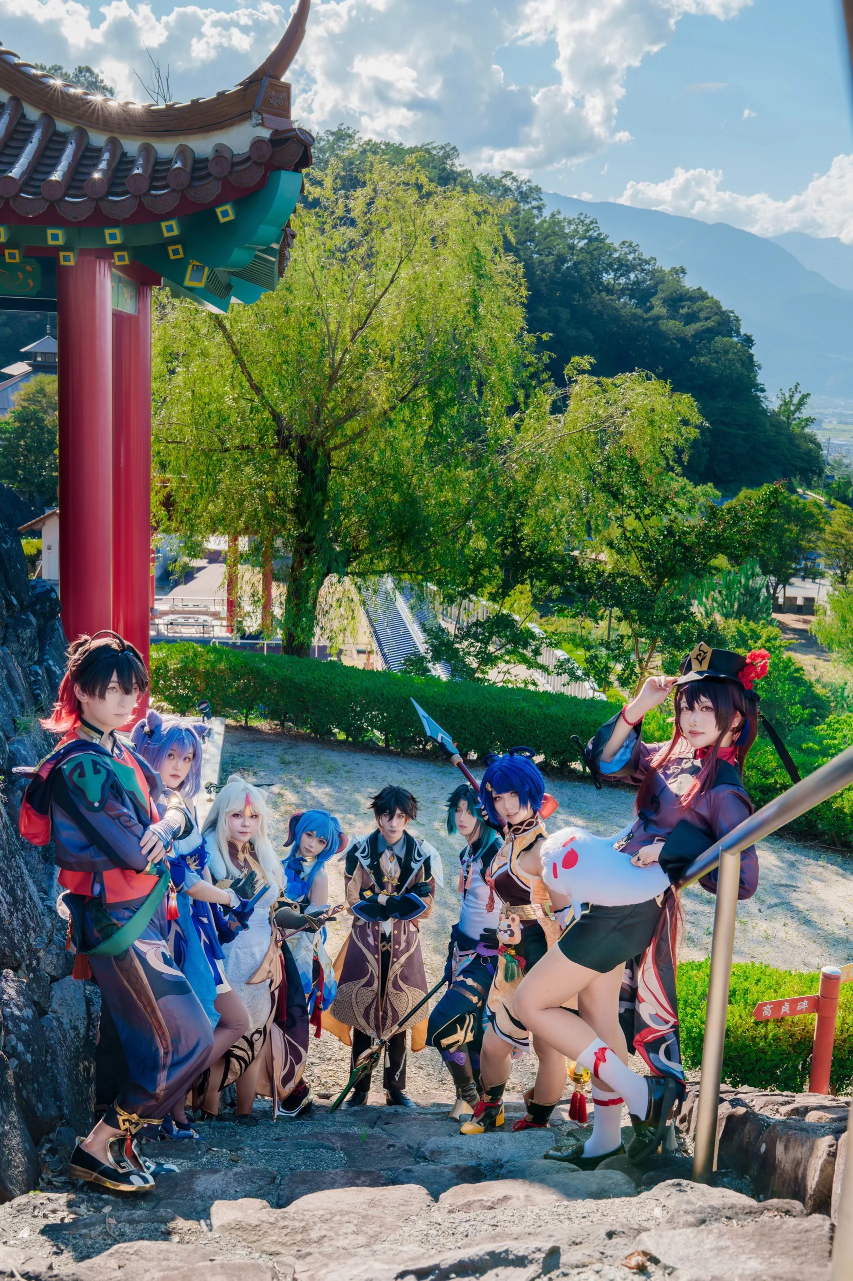 【刻晴cos】原神五周年，石阶上的璃月伙伴外景纪实 - 第 1 张