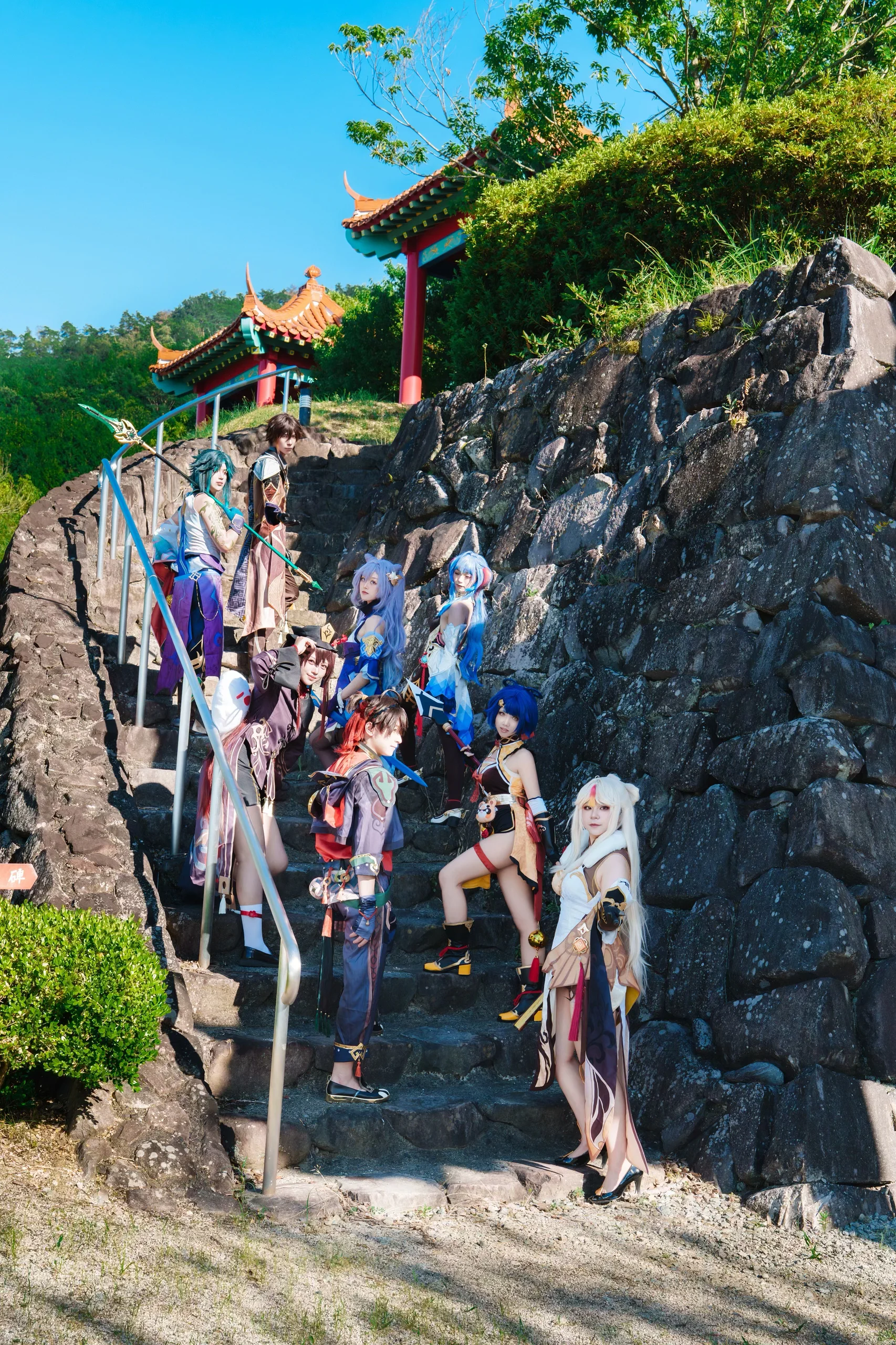 【刻晴cos】原神五周年，石阶上的璃月伙伴外景纪实 - 第 2 张