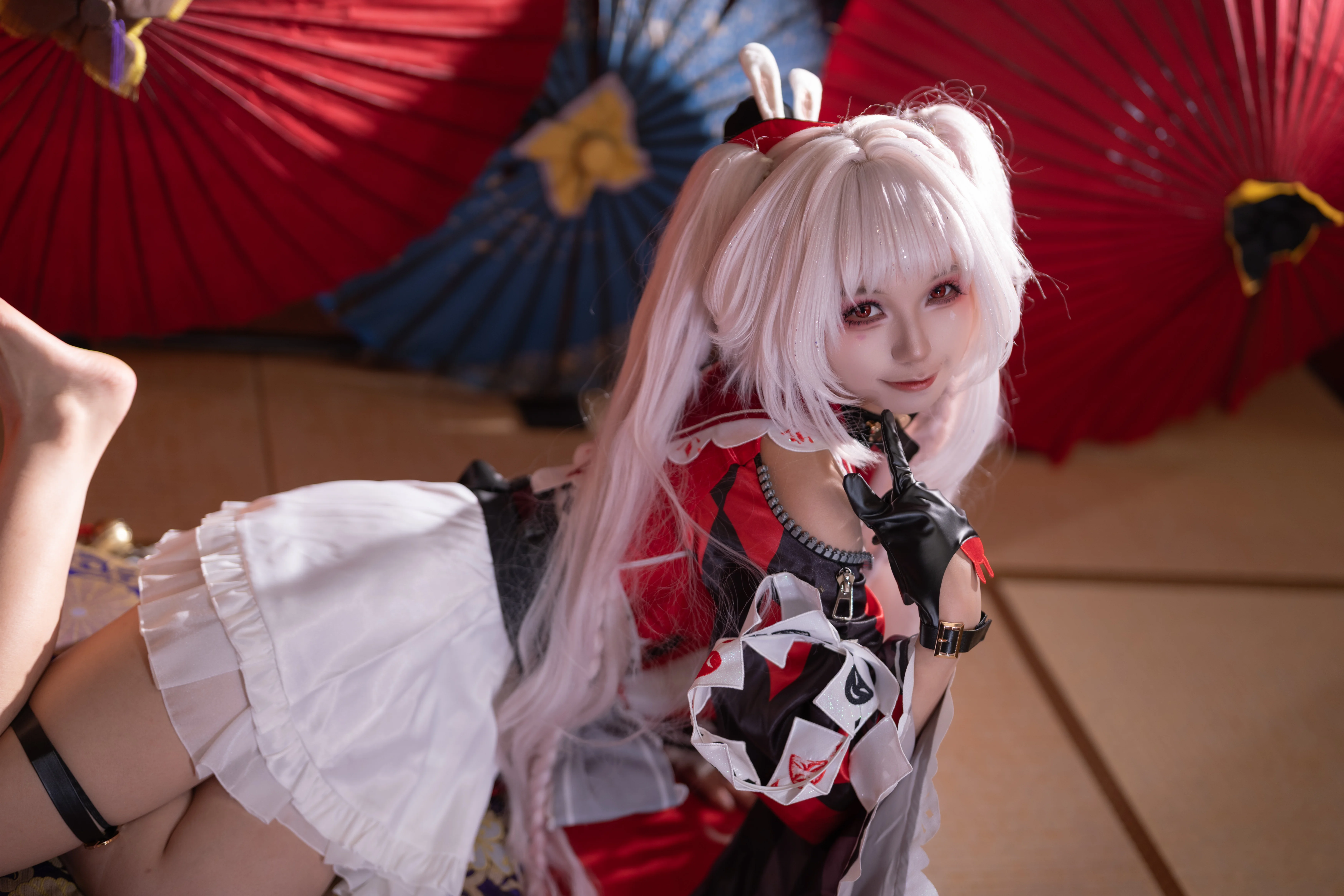 【火花cos】崩壞星穹鐵道的和風造型，紅白黑配色細節滿滿 - 第 2 張