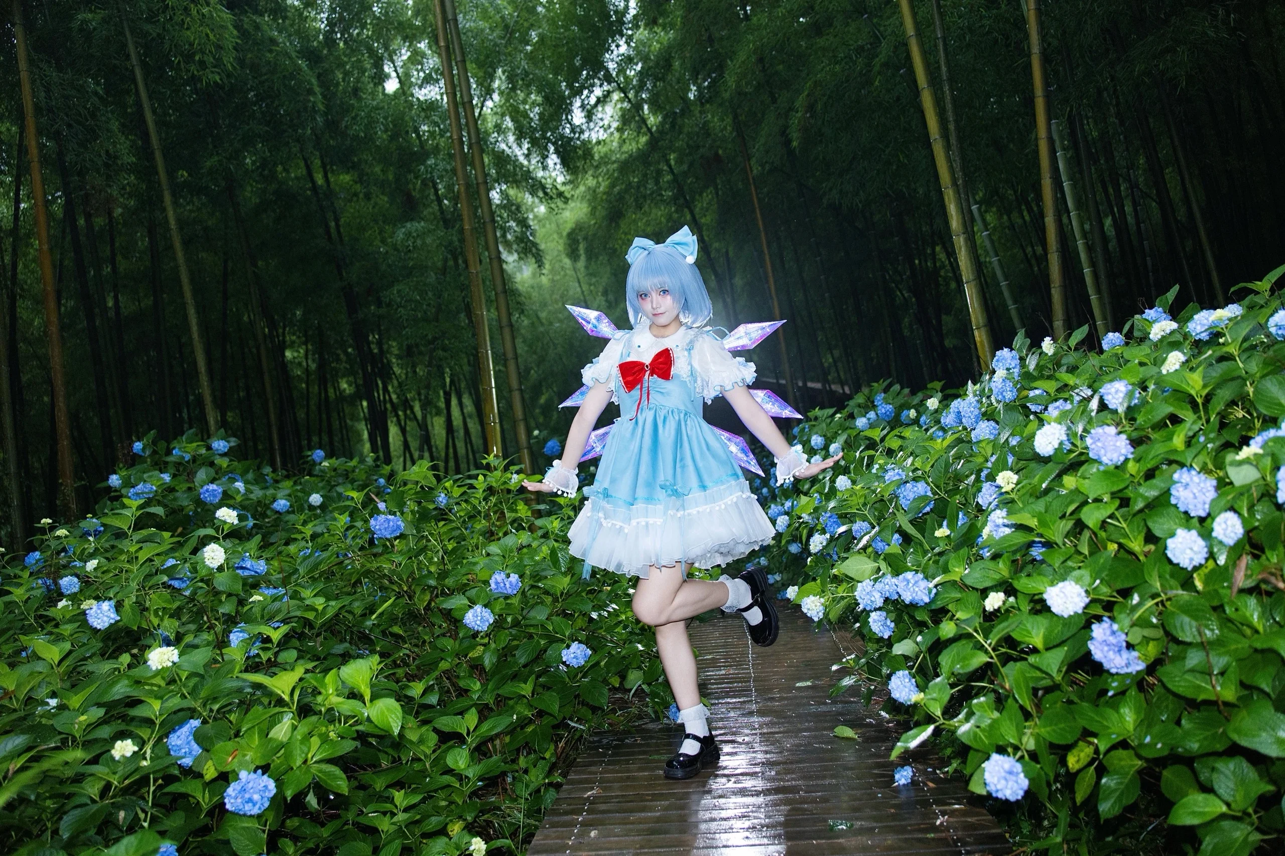 【Cirno Cosplay】The Ice Fairy in the Bamboo Forest After the Rain - Image 3