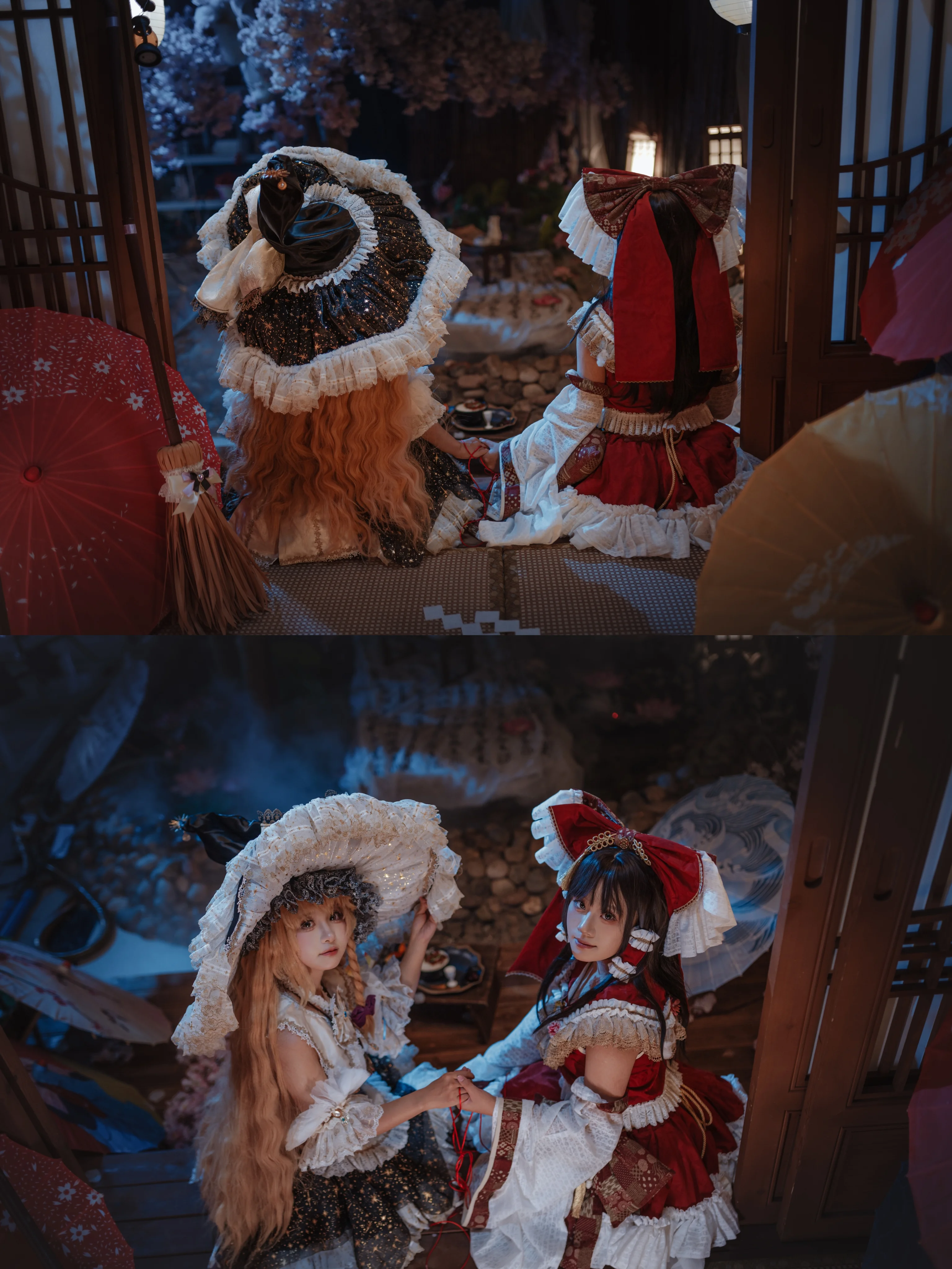 【博丽灵梦cos】东方project主角组，红线与和室的温柔片刻 - 第 4 张