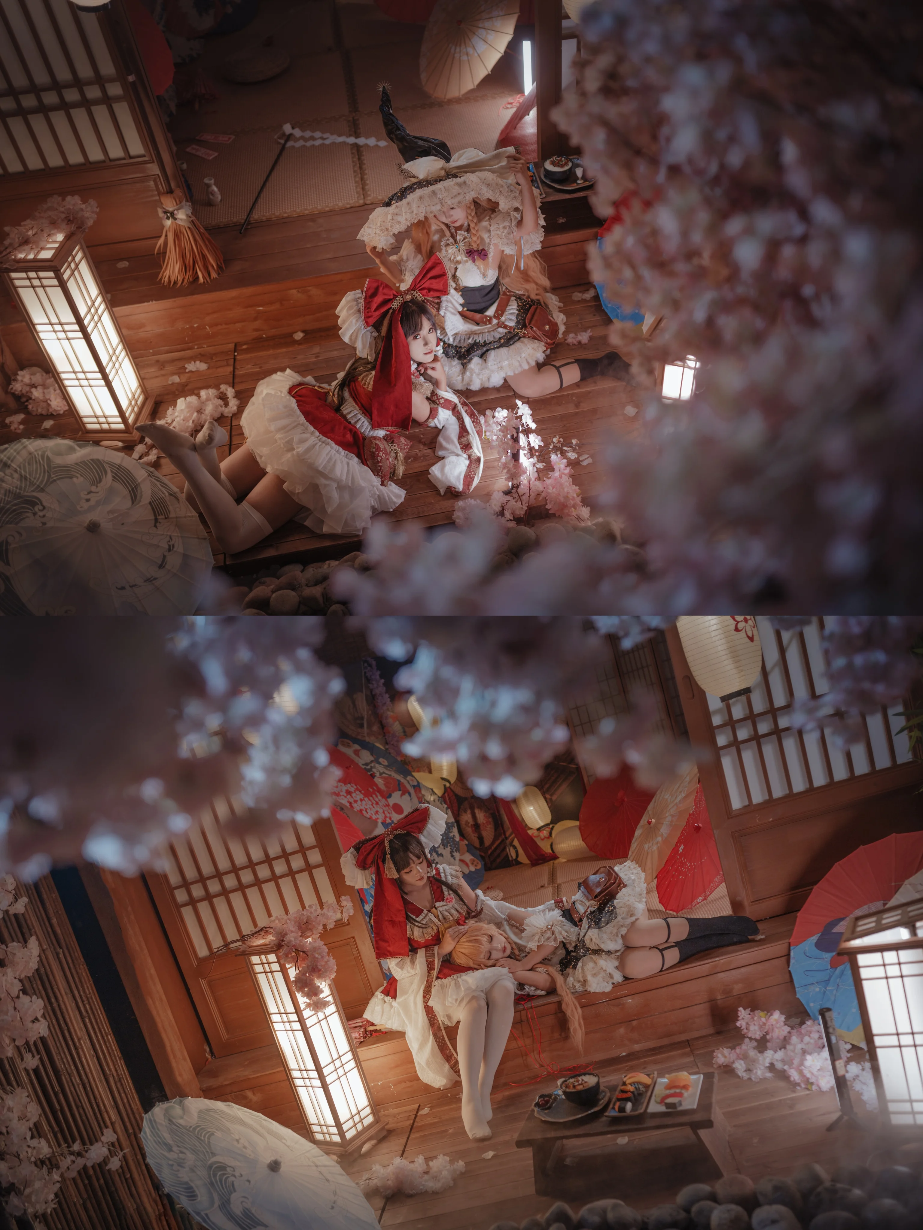 【博丽灵梦cos】东方project主角组，红线与和室的温柔片刻 - 第 8 张