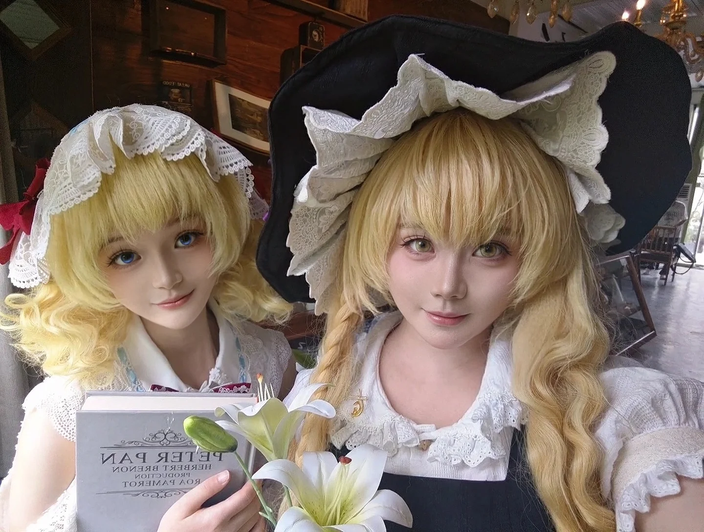 【魔理沙コスプレ】東方Projectの詠唱組、本日の魔法の森と百合の花 - 4 枚目