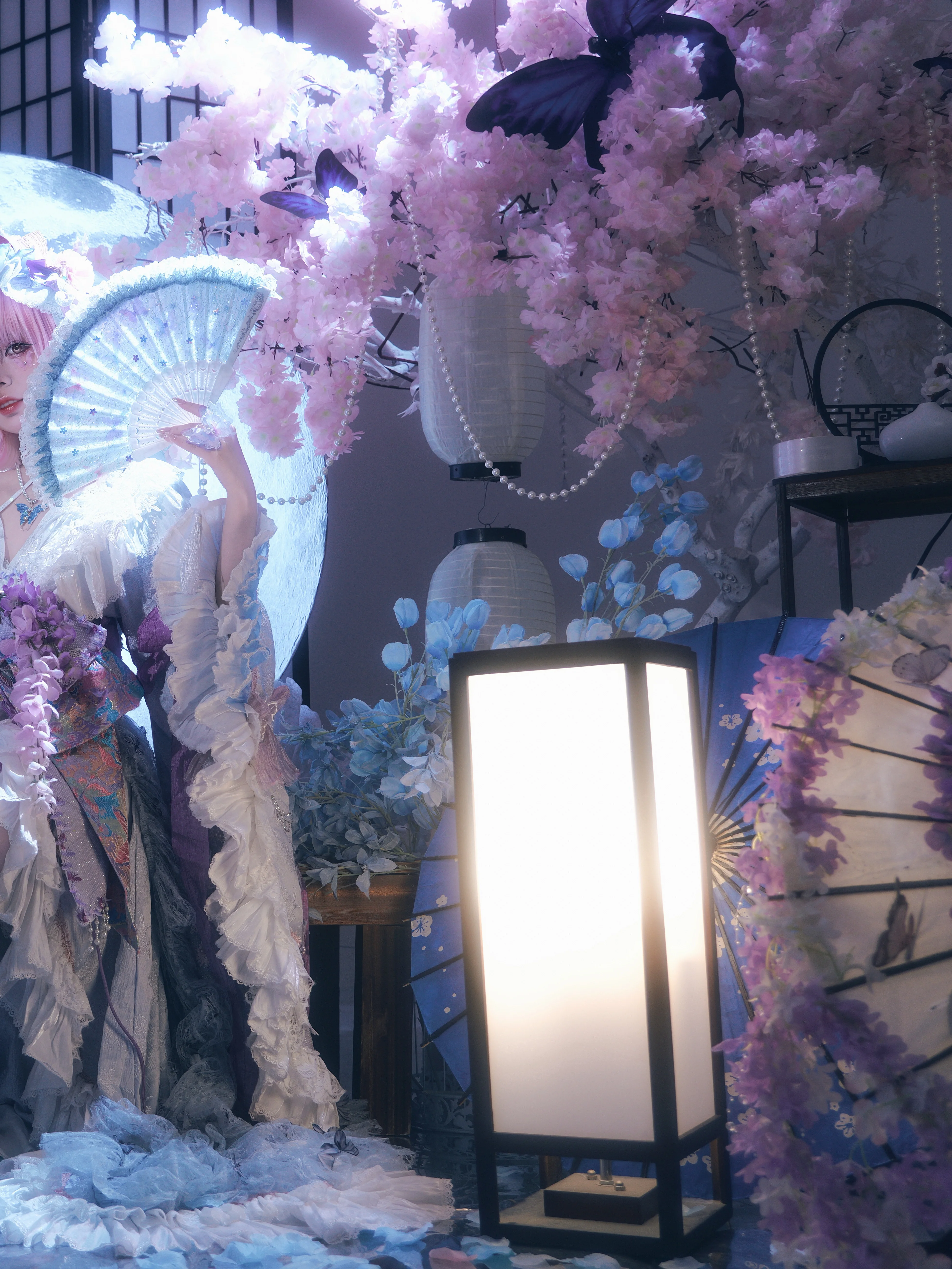 【西行寺幽幽子cos】白玉楼的月色与樱花，东方project幻境 - 第 3 张