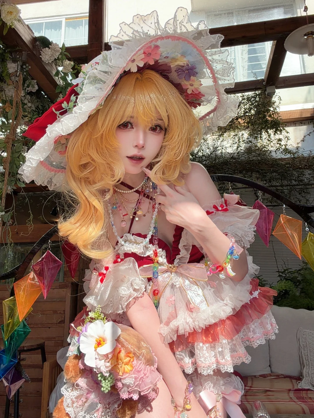 【芙兰朵露cos】40度室外硬抗高温的东方二设分享 - 第 3 张