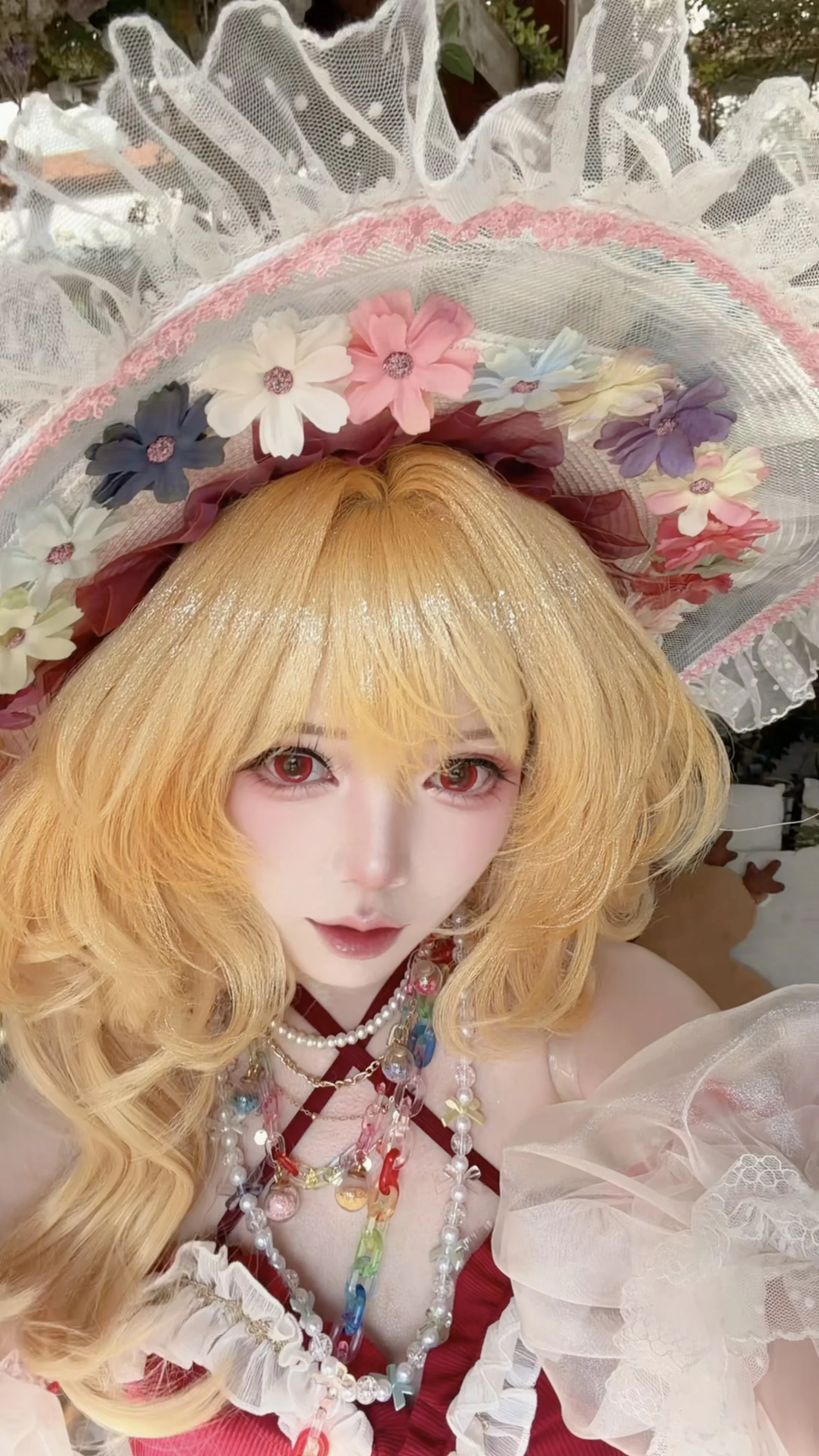 【芙兰朵露cos】40度室外硬抗高温的东方二设分享 - 第 4 张